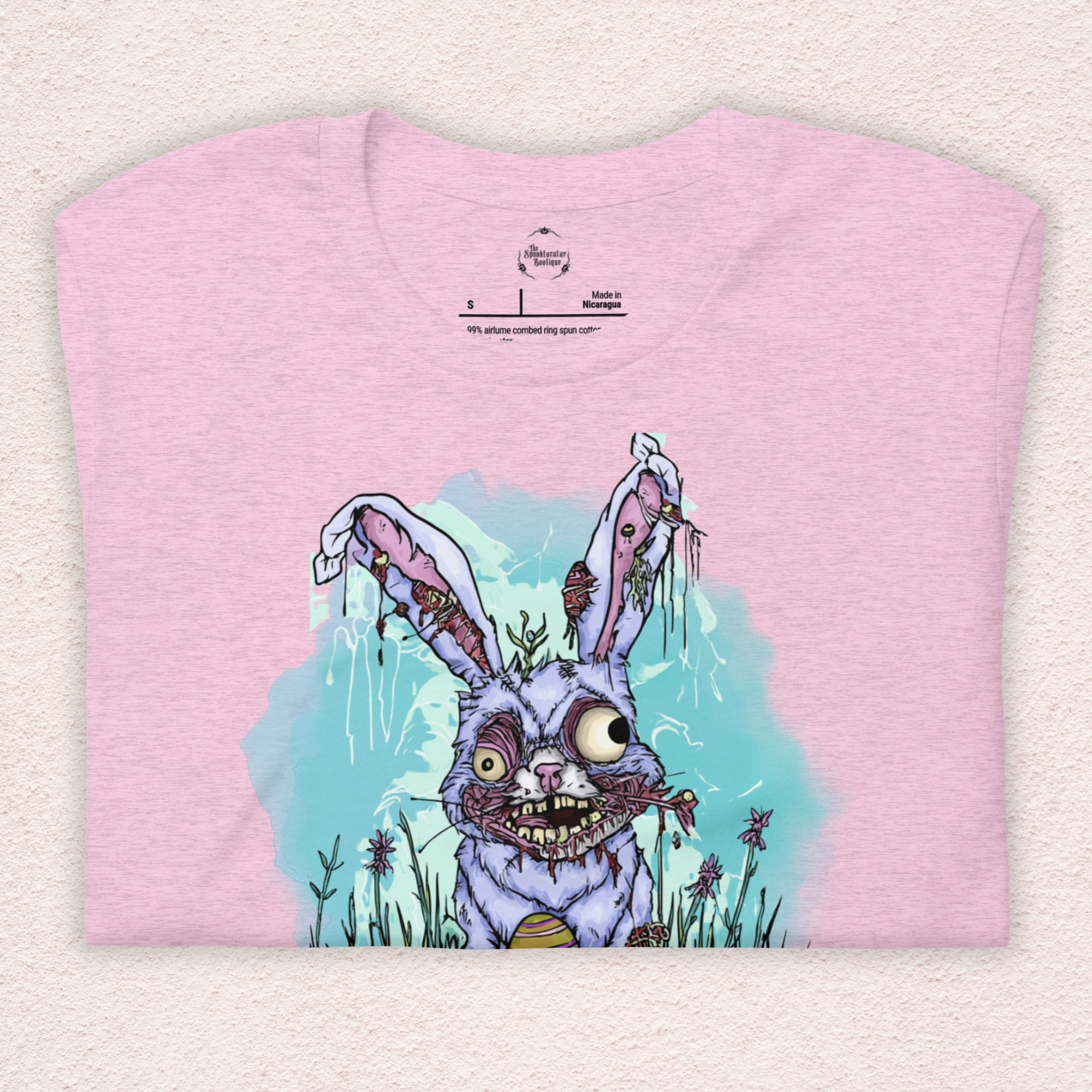 The Easter Bunny Knows Where the Bodies Are Buried T-Shirt | Zombie Easter Bunny Horror Tee | Funny Dark Humor Easter Shirt | Bella+Canvas Unisex