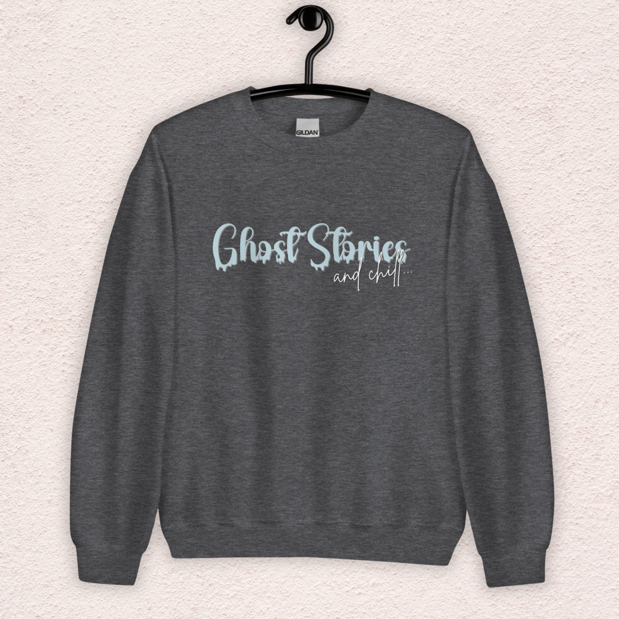 Ghost Stories & Chill Sweatshirt | Cozy Paranormal Horror Crewneck | Gildan Heavy Blend Spooky Sweatshirt
