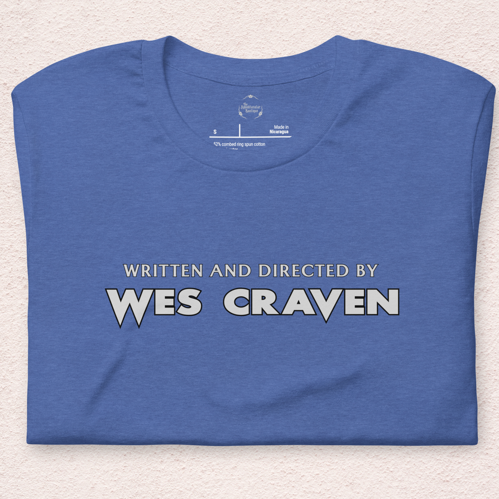 Written & Directed by Wes Craven Tee | Unisex Horror Film Lover Shirt