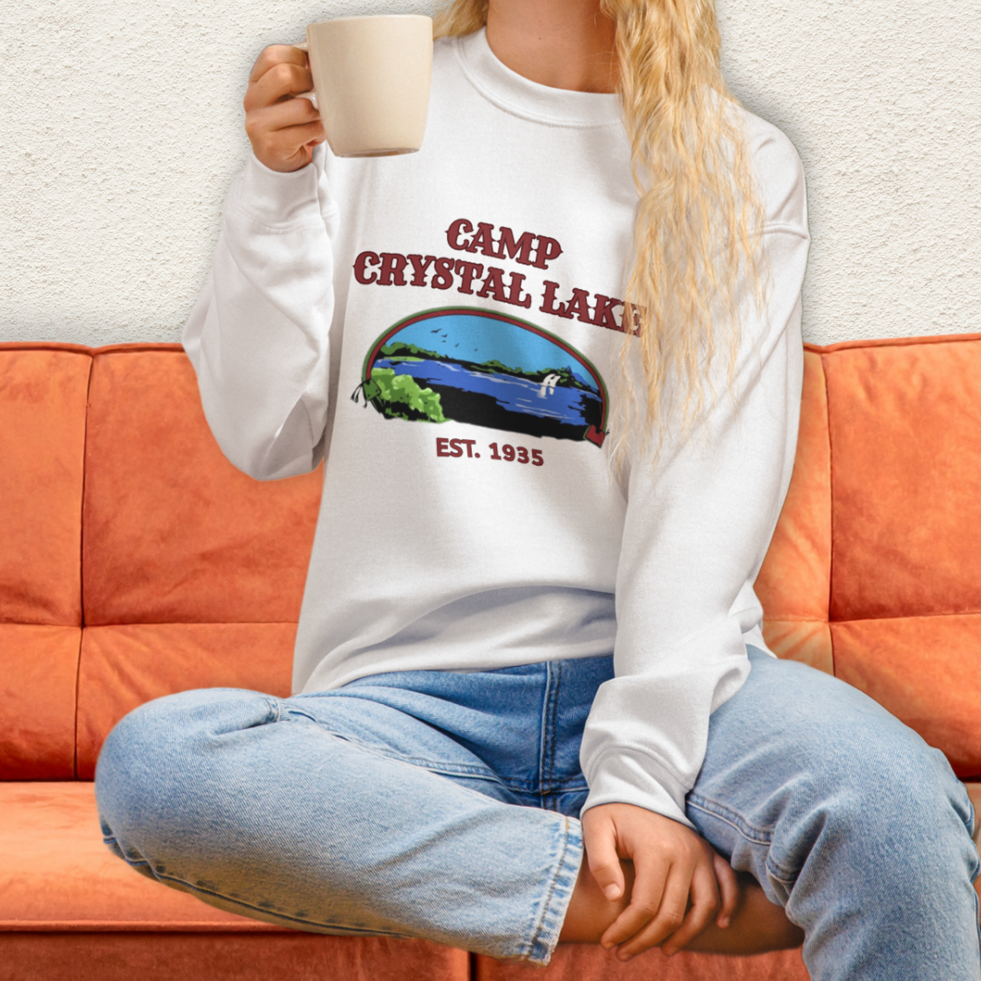 Vintage Camp Slasher Sweatshirt | Gildan Unisex Crewneck