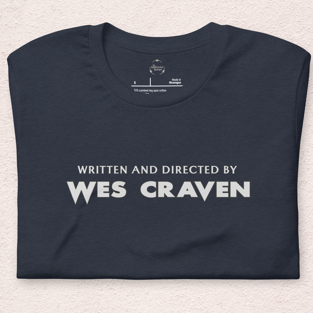 Written & Directed by Wes Craven Tee | Unisex Horror Film Lover Shirt