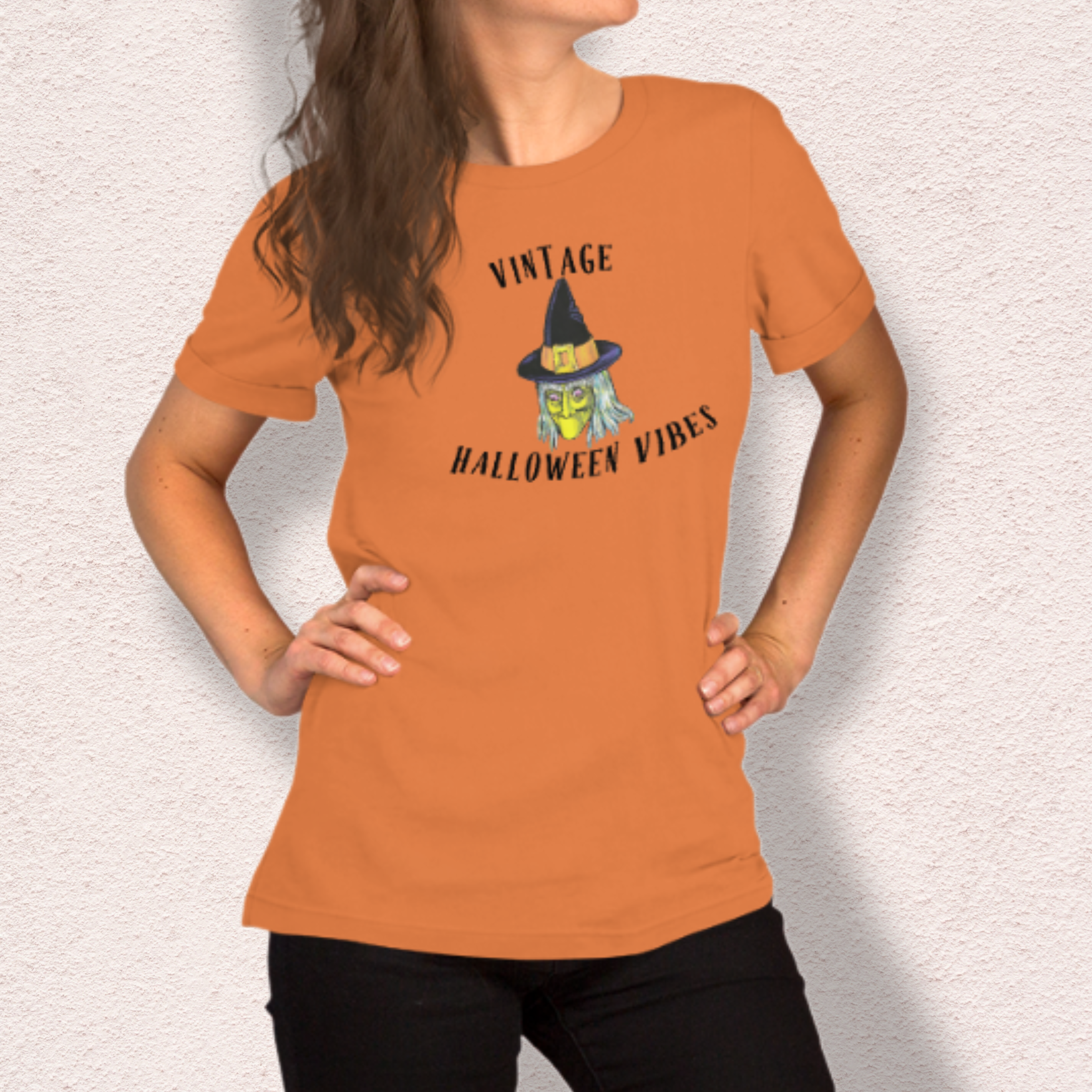 Vintage Halloween Vibes Graphic Shirt | Bella Canvas Unisex Tee