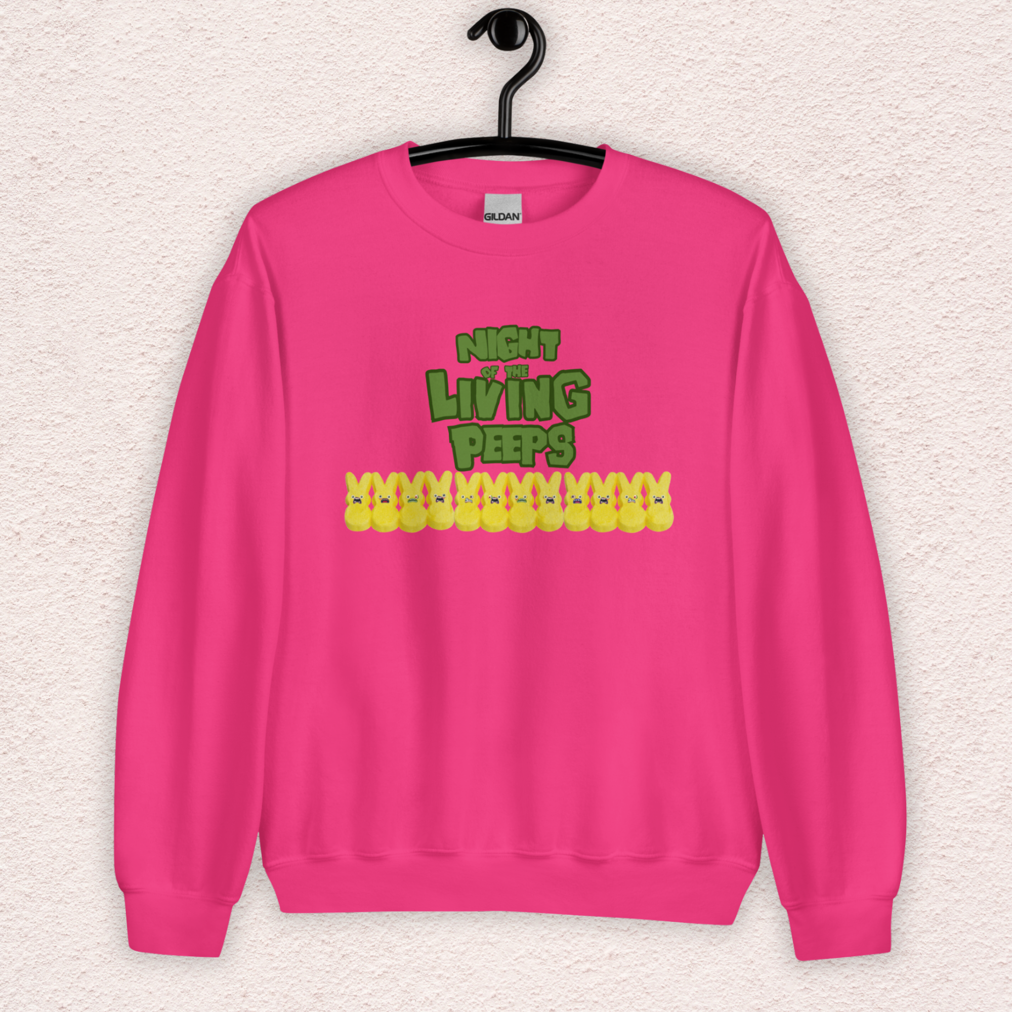 Night of the Living Peeps Sweatshirt | Zombie Peeps Easter Crewneck | Funny Horror Easter Candy Sweatshirt | Spooky Spring Graphic