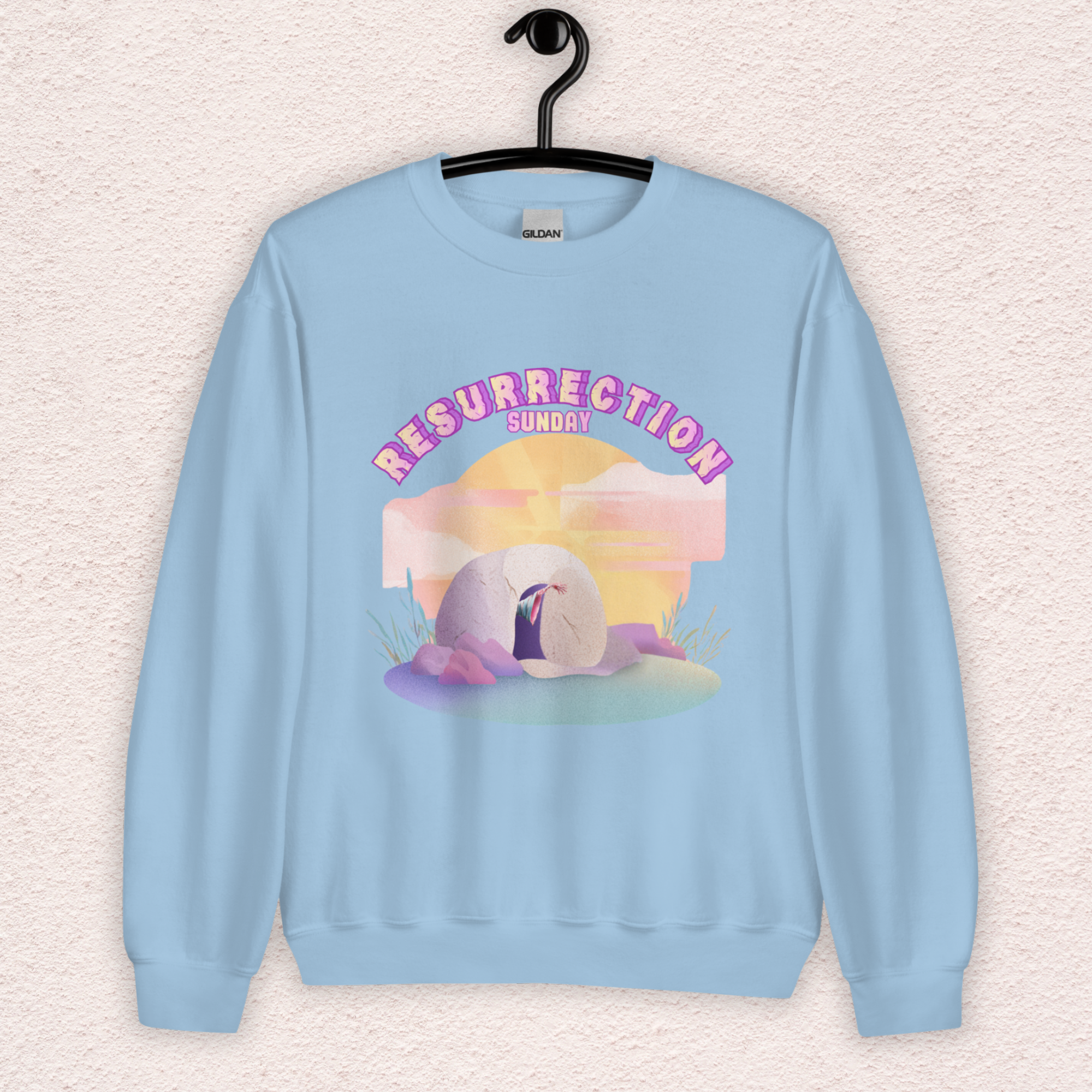 Resurrection Sunday Sweatshirt | Christian Easter Zombie Tomb Graphic | Funny Faith Easter Crewneck | Spooky Resurrection Sweatshirt