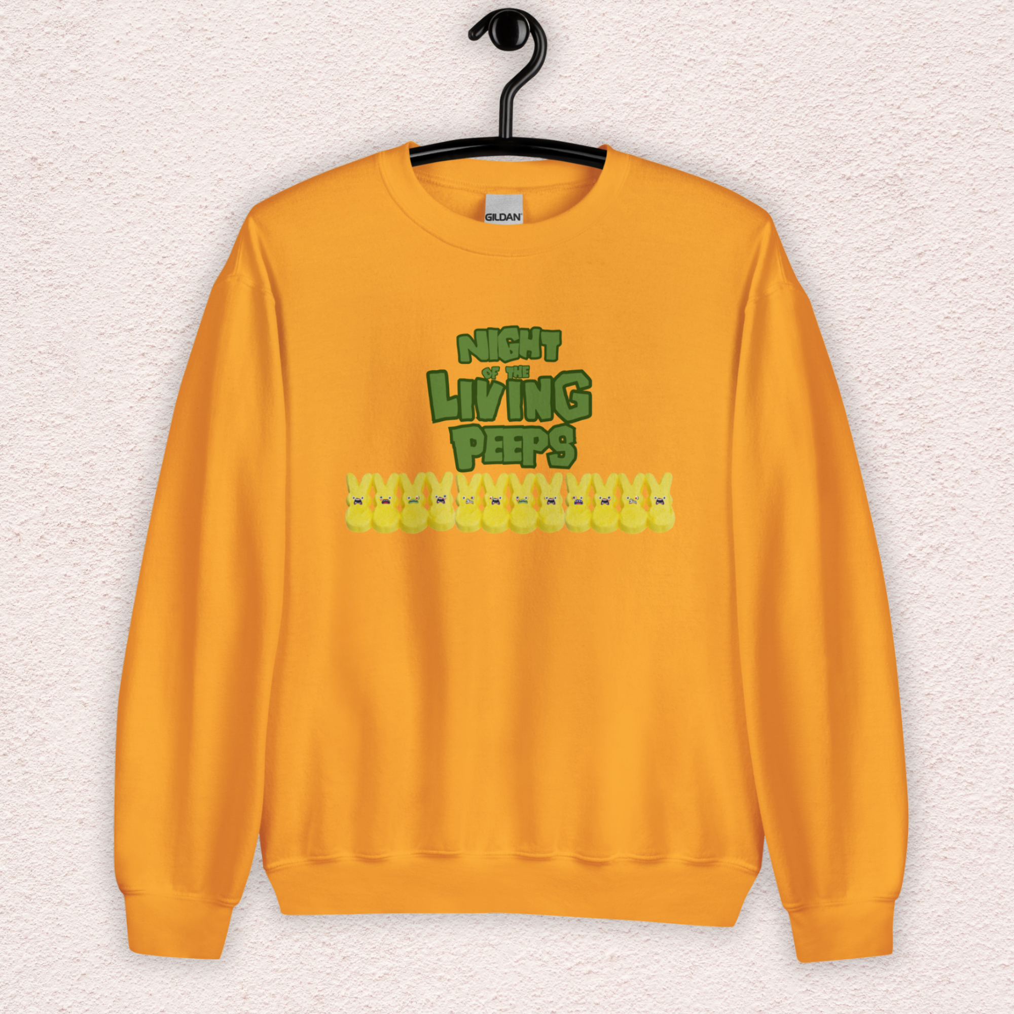 Night of the Living Peeps Sweatshirt | Zombie Peeps Easter Crewneck | Funny Horror Easter Candy Sweatshirt | Spooky Spring Graphic