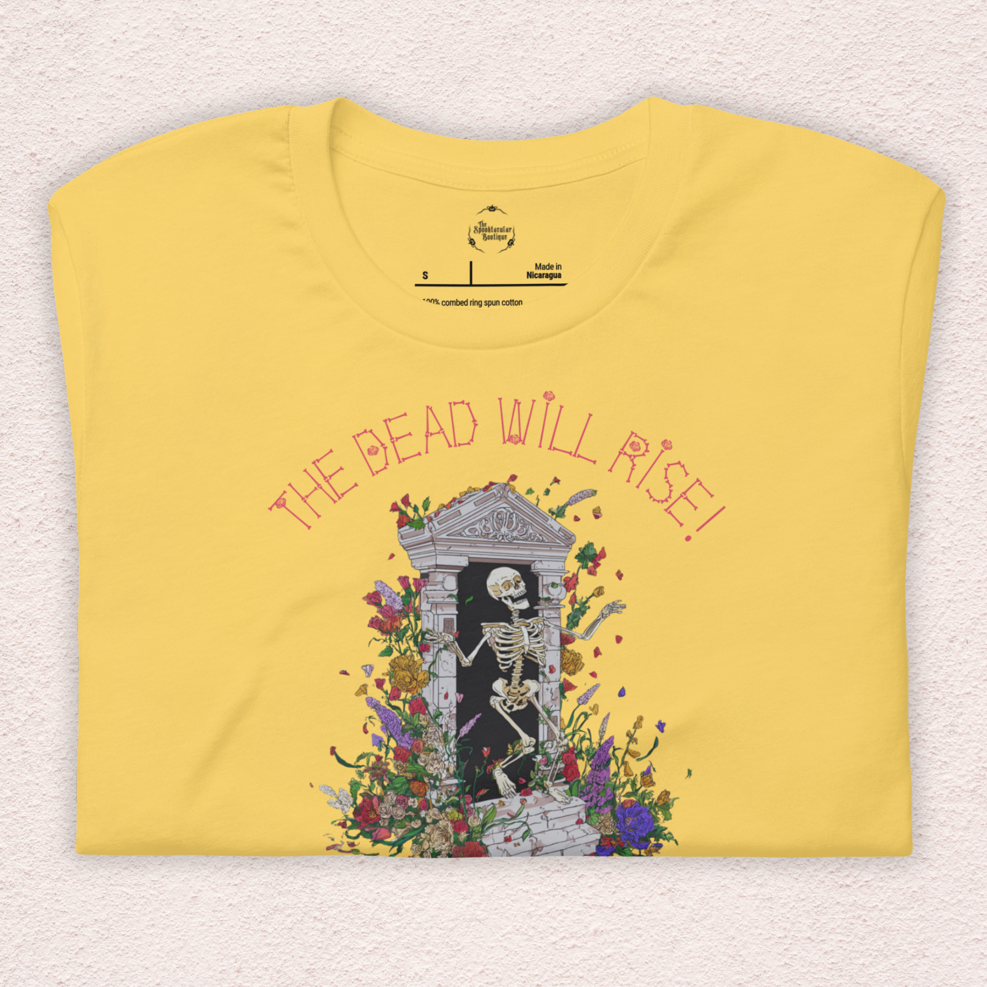 The Dead Will Rise Skeleton Easter Tee | 1 Thessalonians Bible Verse Shirt | Spooky Christian Resurrection Shirt | Bella+Canvas Unisex Graphic Tee