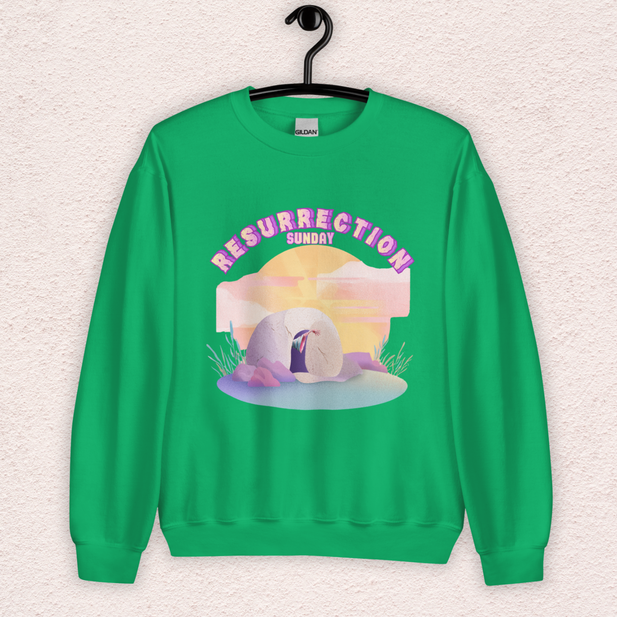 Resurrection Sunday Sweatshirt | Christian Easter Zombie Tomb Graphic | Funny Faith Easter Crewneck | Spooky Resurrection Sweatshirt