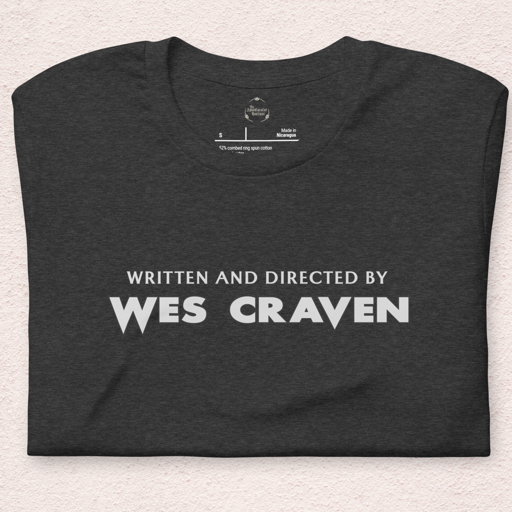 Written & Directed by Wes Craven Tee | Unisex Horror Film Lover Shirt