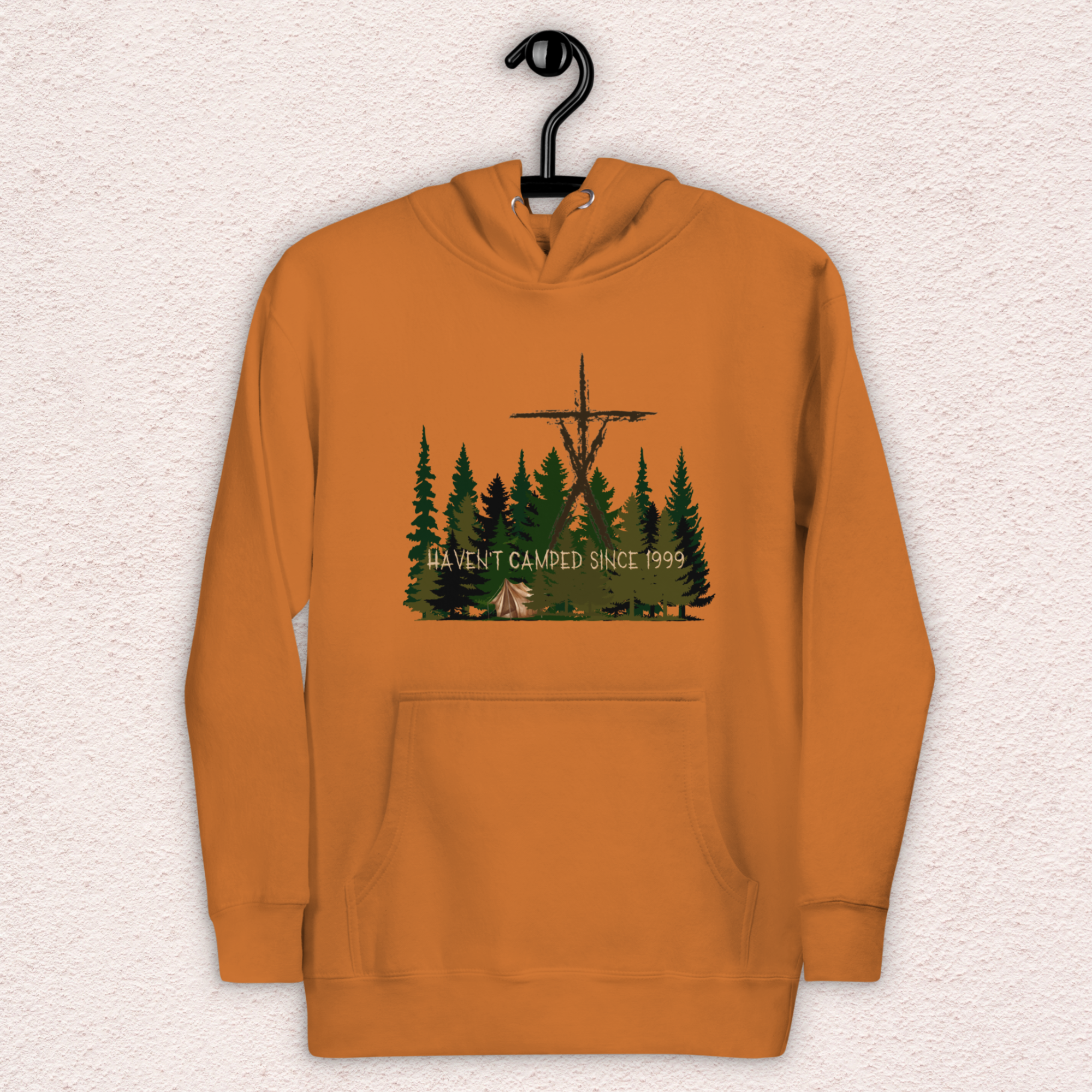 Haven’t Camped Since 1999 Hoodie | Unisex Funny Horror Camp Pullover