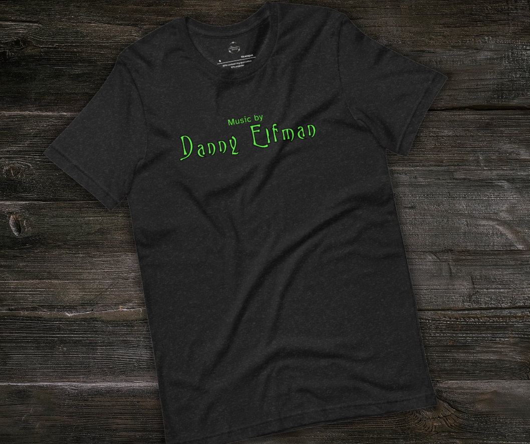 Music by Danny Elfman Tee | Unisex Gothic Film Score Graphic Shirt