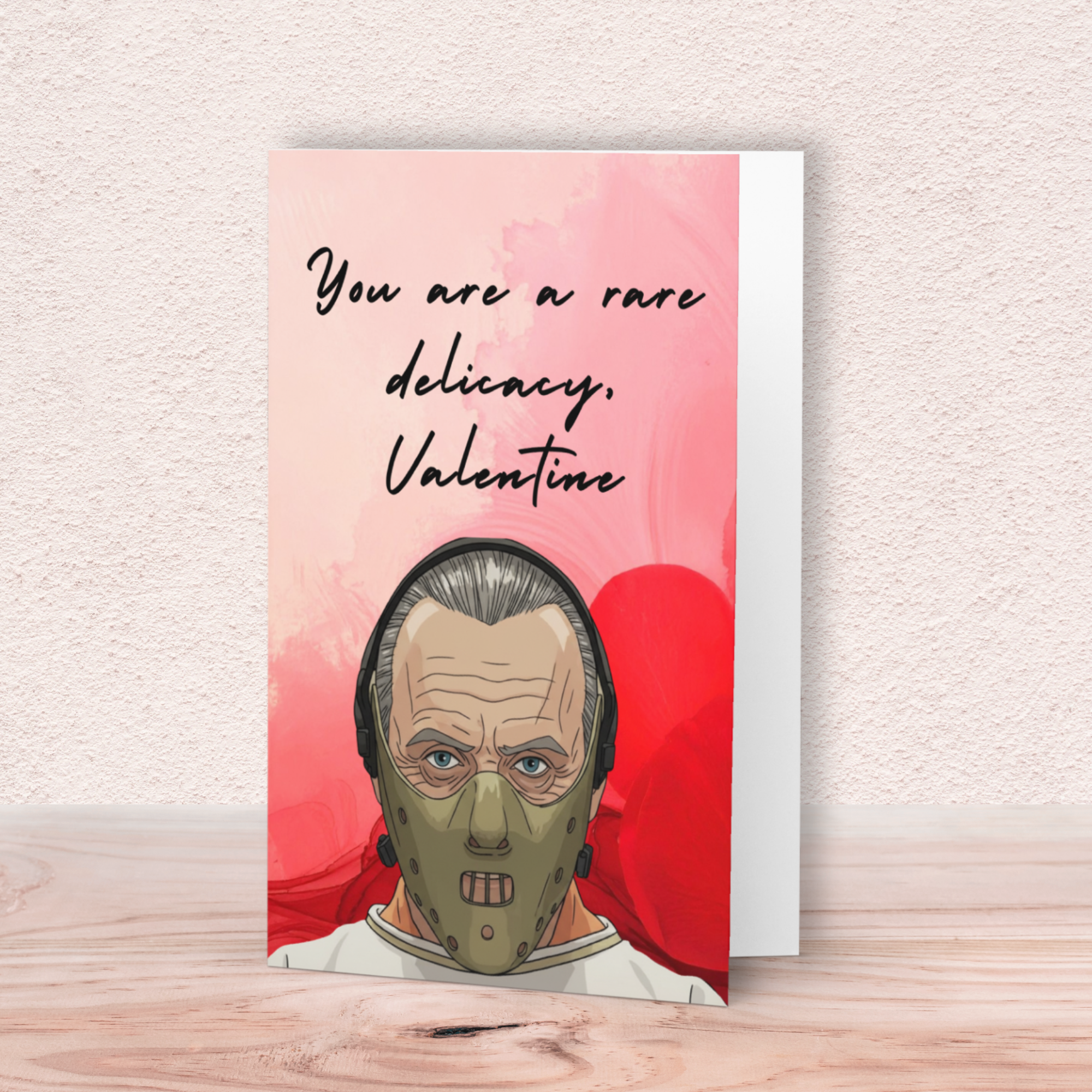 Funny Horror Valentine Card – “You’re a Rare Delicacy” Elegant Cannibal Valentine