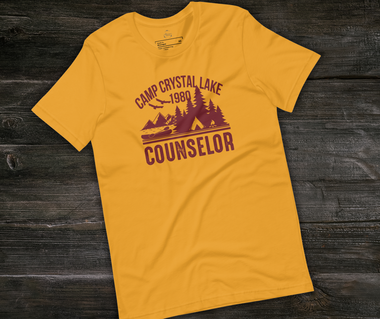 Camp Crystal Lake Tee | Unisex Vintage Summer Camp Horror Shirt (red ink)