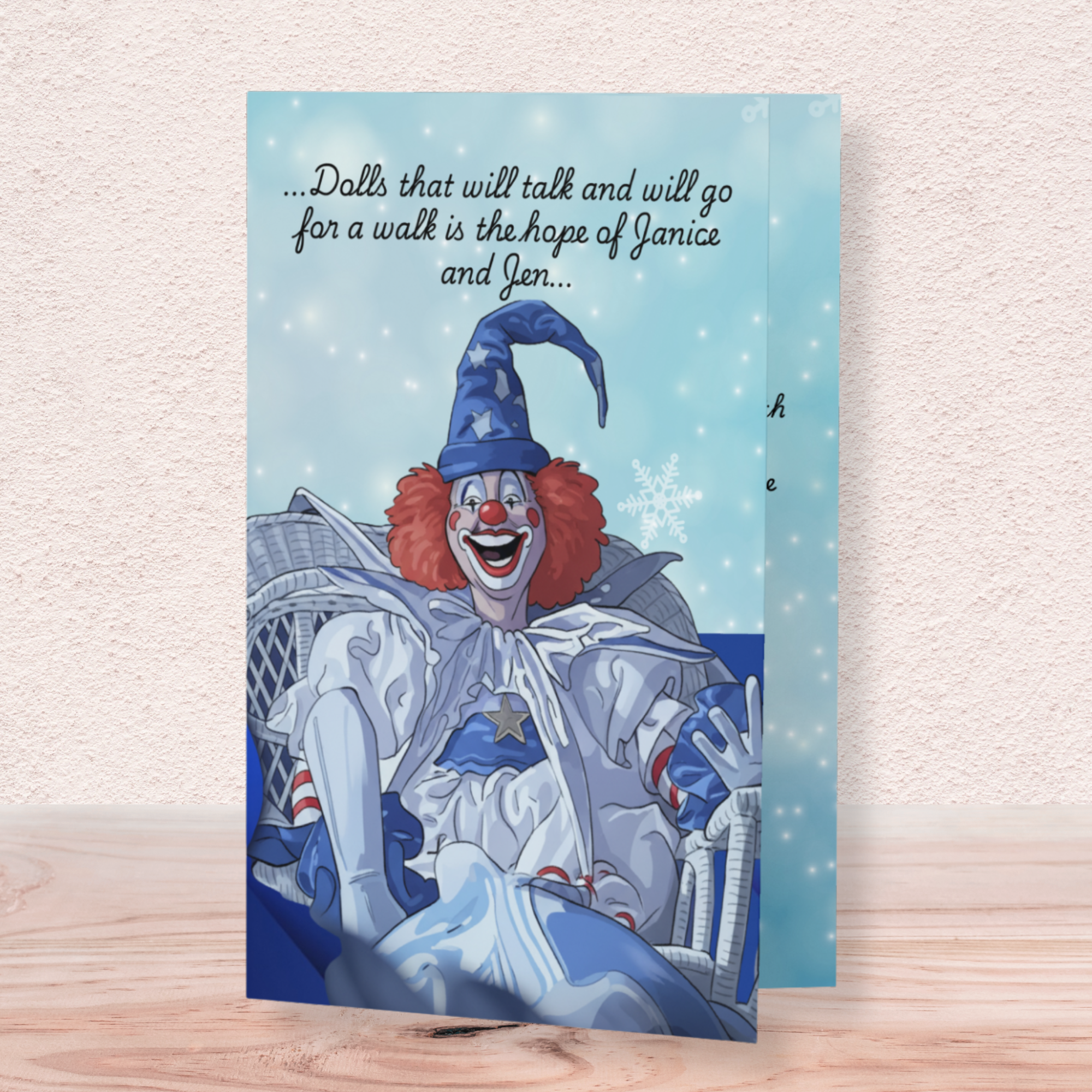 Creepmas Clown Horror Card | 4x6 Spooky Holiday Greeting
