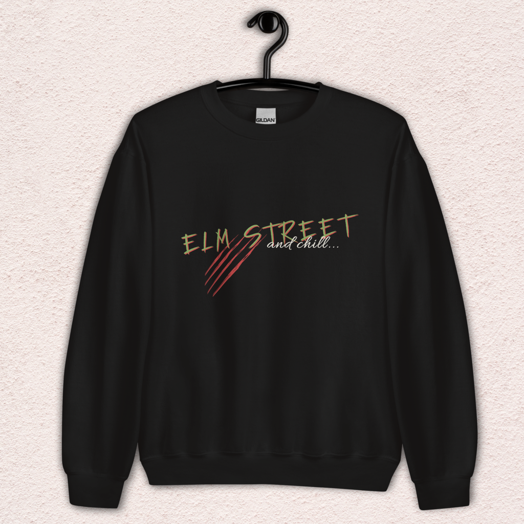 Elm Street and Chill Crewneck | Cozy Horror Movie Sweatshirt