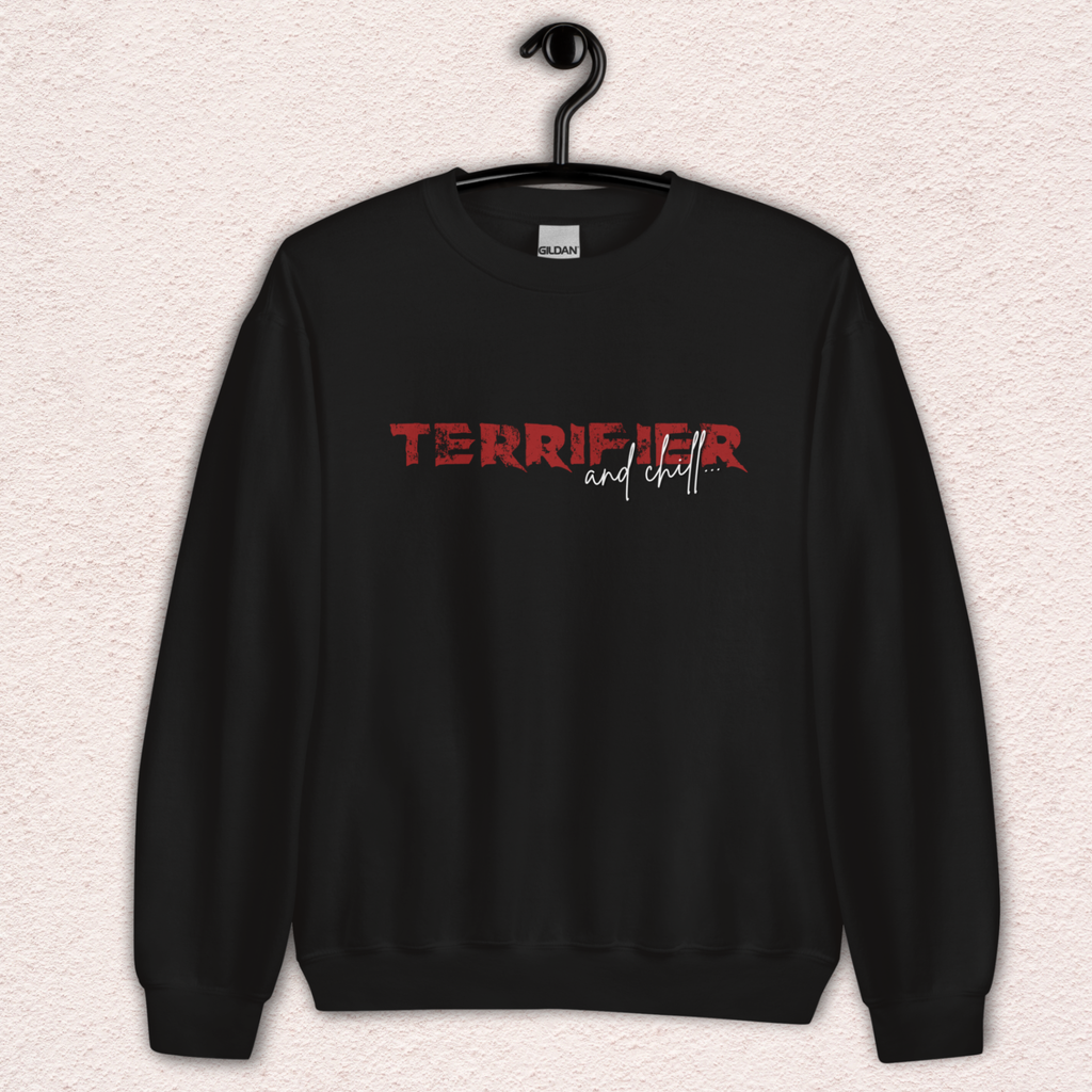 Clown Horror and Chill Crewneck Sweatshirt | Cozy Slasher Loungewear