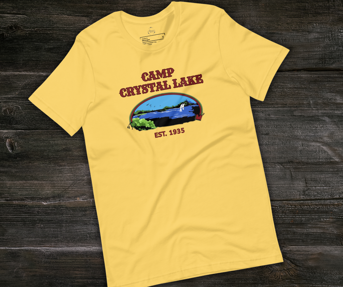 Camp Crystal Lake Tee | Unisex Vintage Horror Camp Graphic Shirt