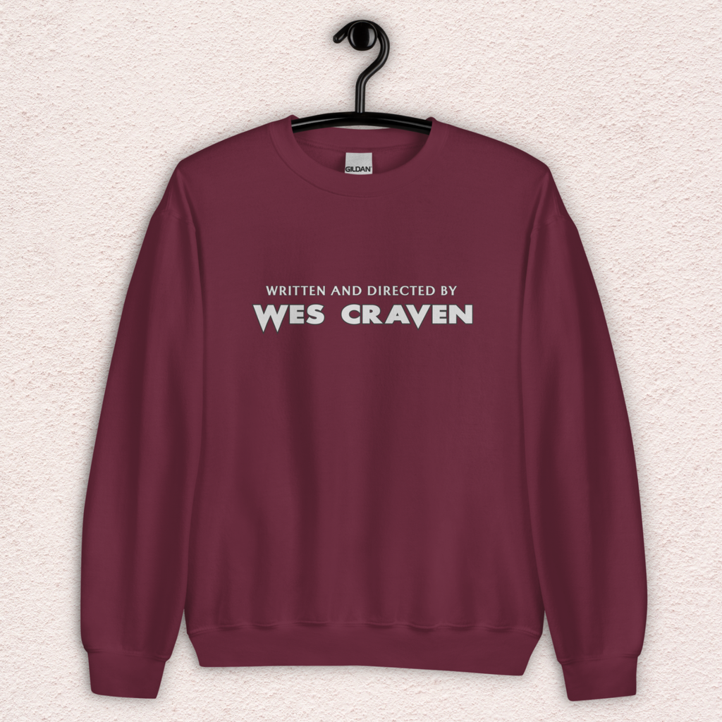 Written & Directed by Wes Craven Sweatshirt | Unisex Horror Film Lover Crewneck