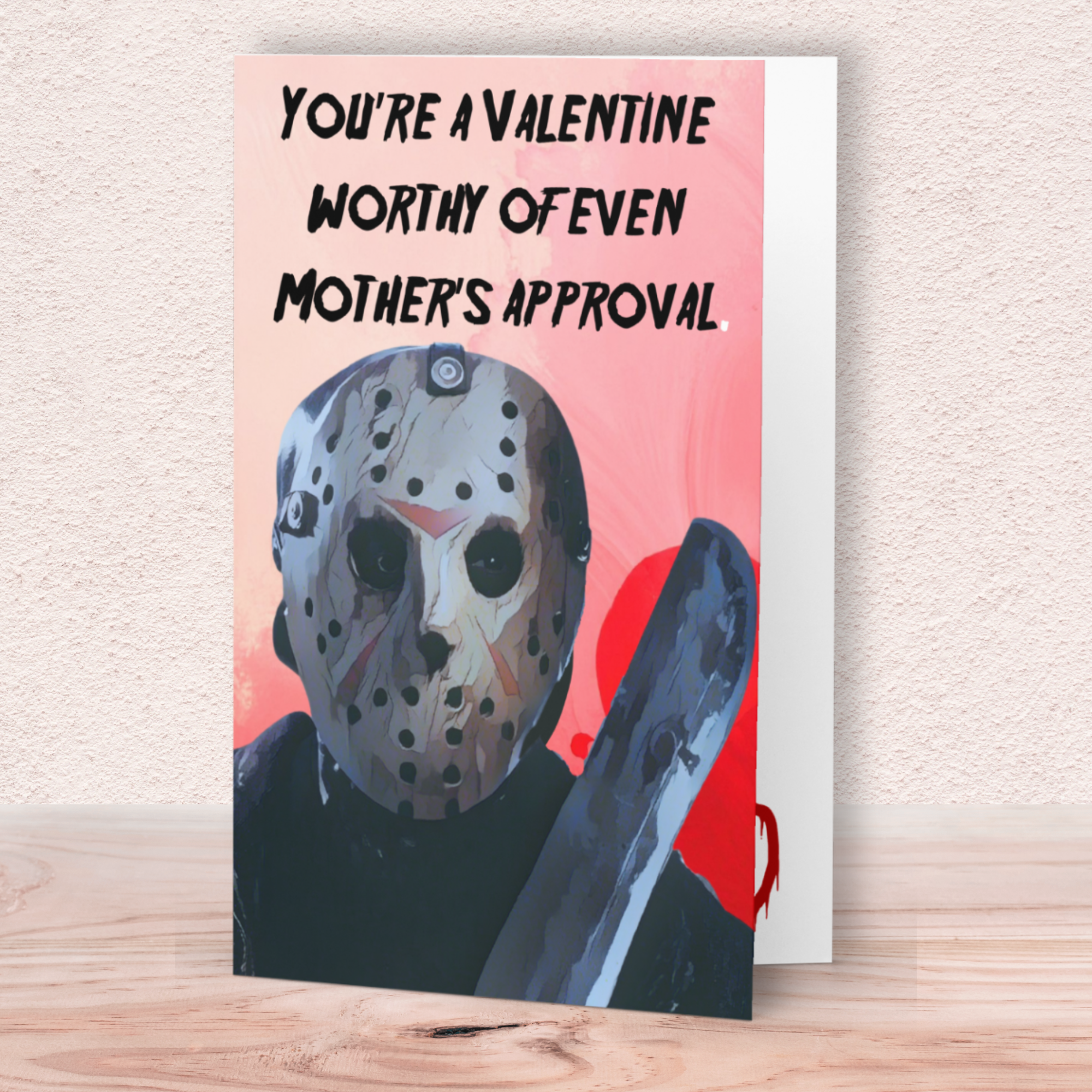 “Mother’s Approval” Horror Valentine Card – Masked Slasher Love Card