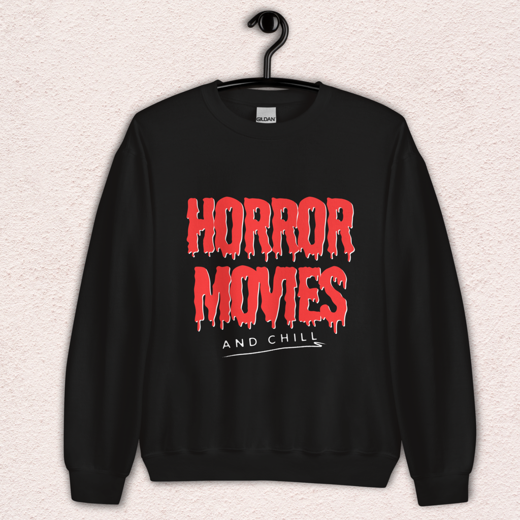 Horror Movies and Chill Crewneck Sweatshirt | Cozy Spooky Loungewear