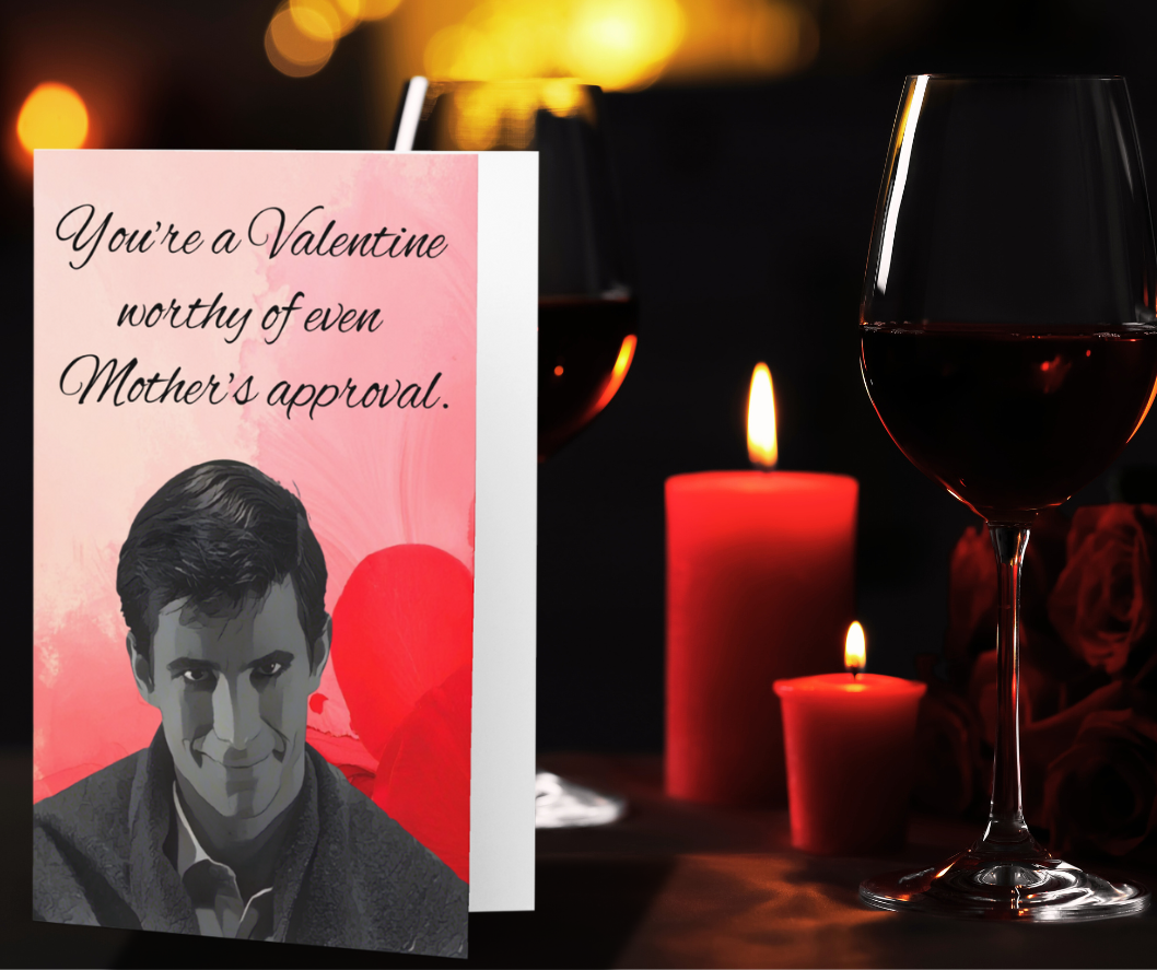 “Mother’s Approval” Horror Valentine Card – Psycho Motel Love Card