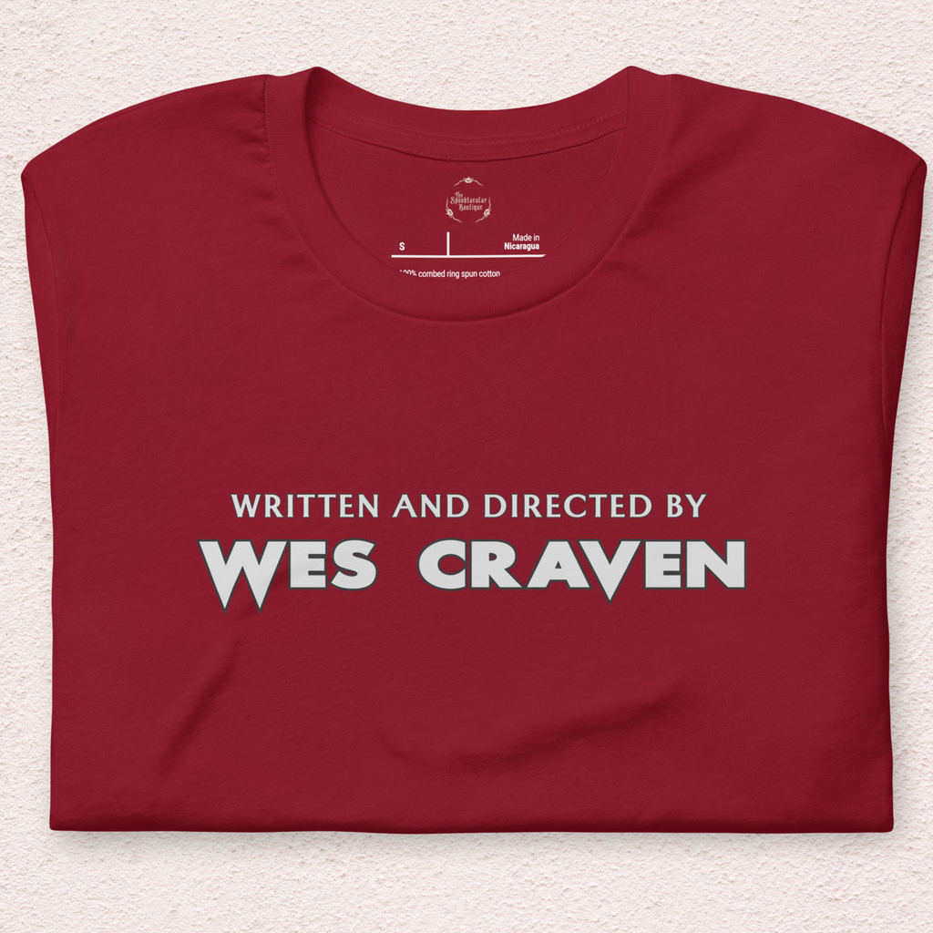 Written & Directed by Wes Craven Tee | Unisex Horror Film Lover Shirt