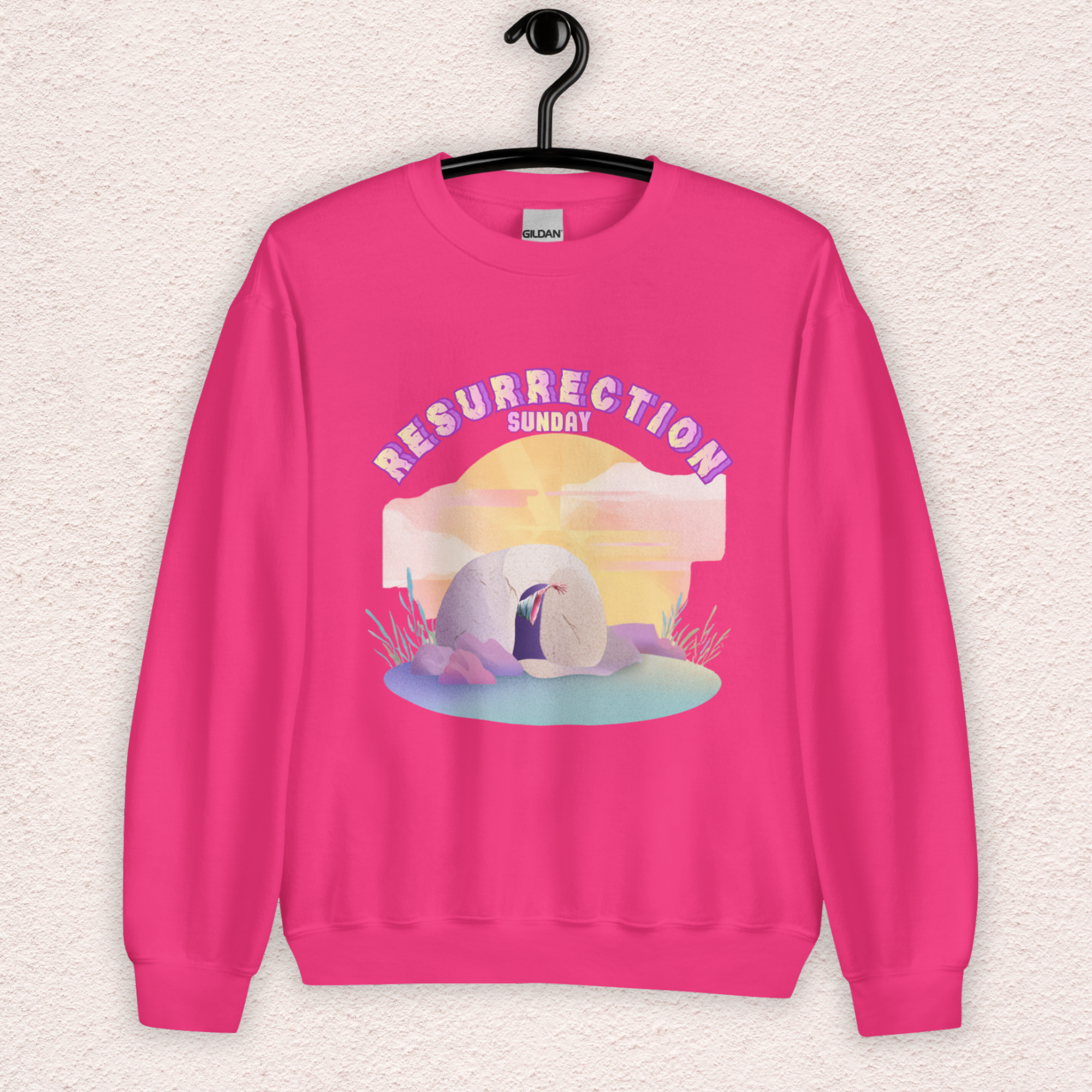 Resurrection Sunday Sweatshirt | Christian Easter Zombie Tomb Graphic | Funny Faith Easter Crewneck | Spooky Resurrection Sweatshirt