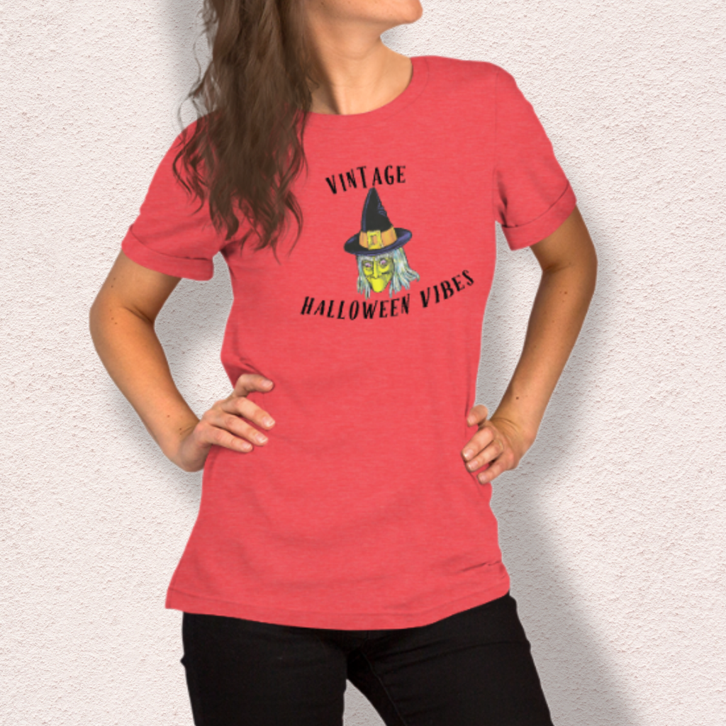 Vintage Halloween Vibes Graphic Shirt | Bella Canvas Unisex Tee