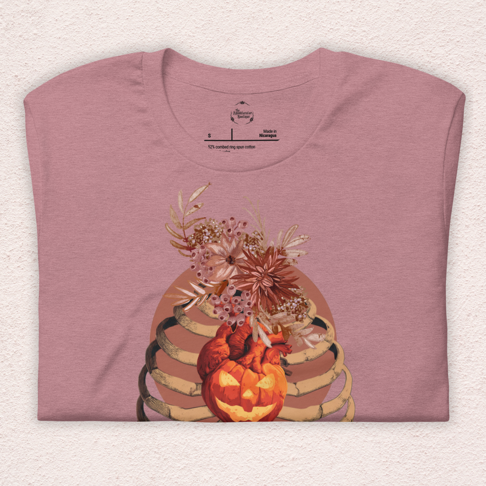 A Fall’s Heart Tee | Skeleton Pumpkin Halloween Shirt | Bella+Canvas Spooky Autumn Graphic Tee