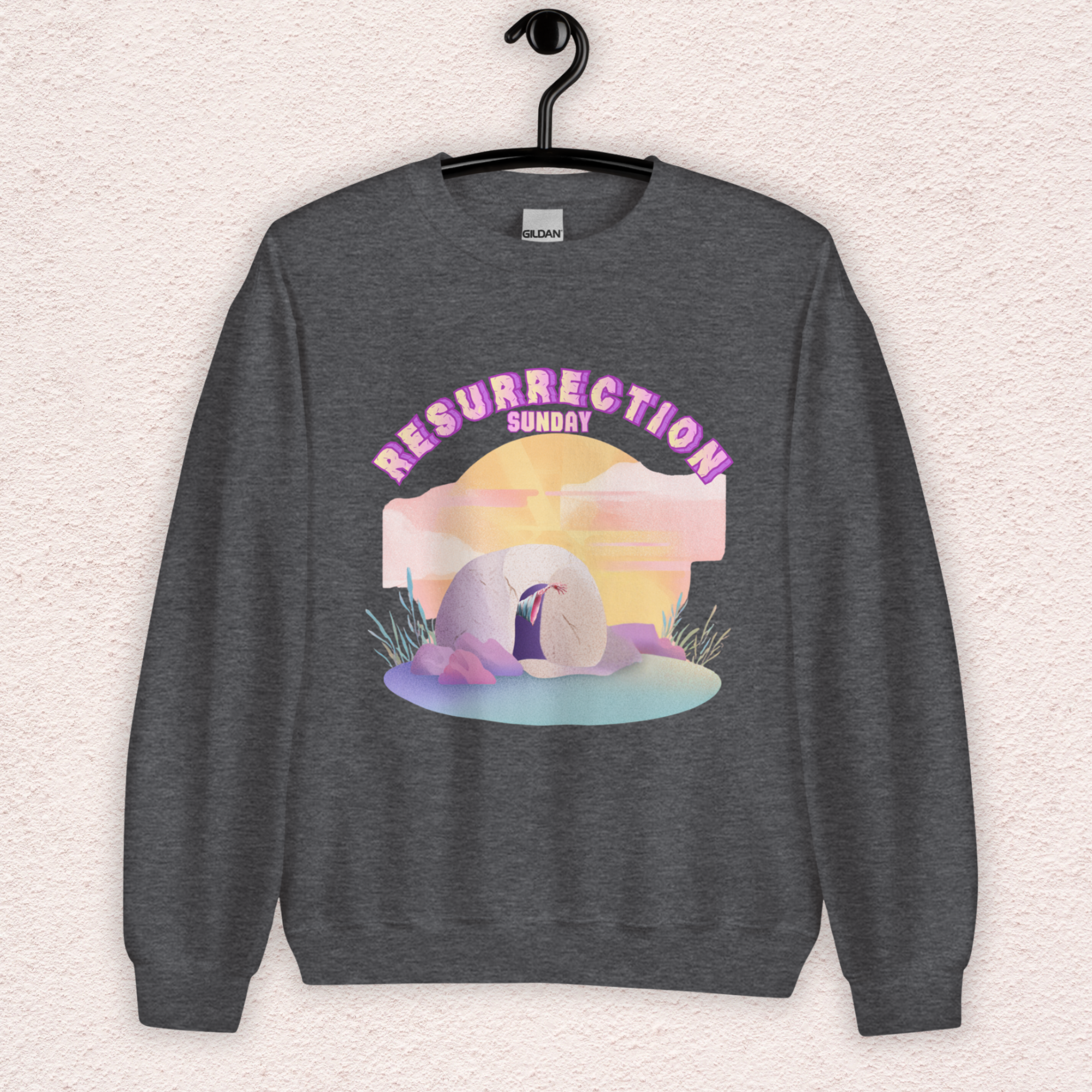Resurrection Sunday Sweatshirt | Christian Easter Zombie Tomb Graphic | Funny Faith Easter Crewneck | Spooky Resurrection Sweatshirt