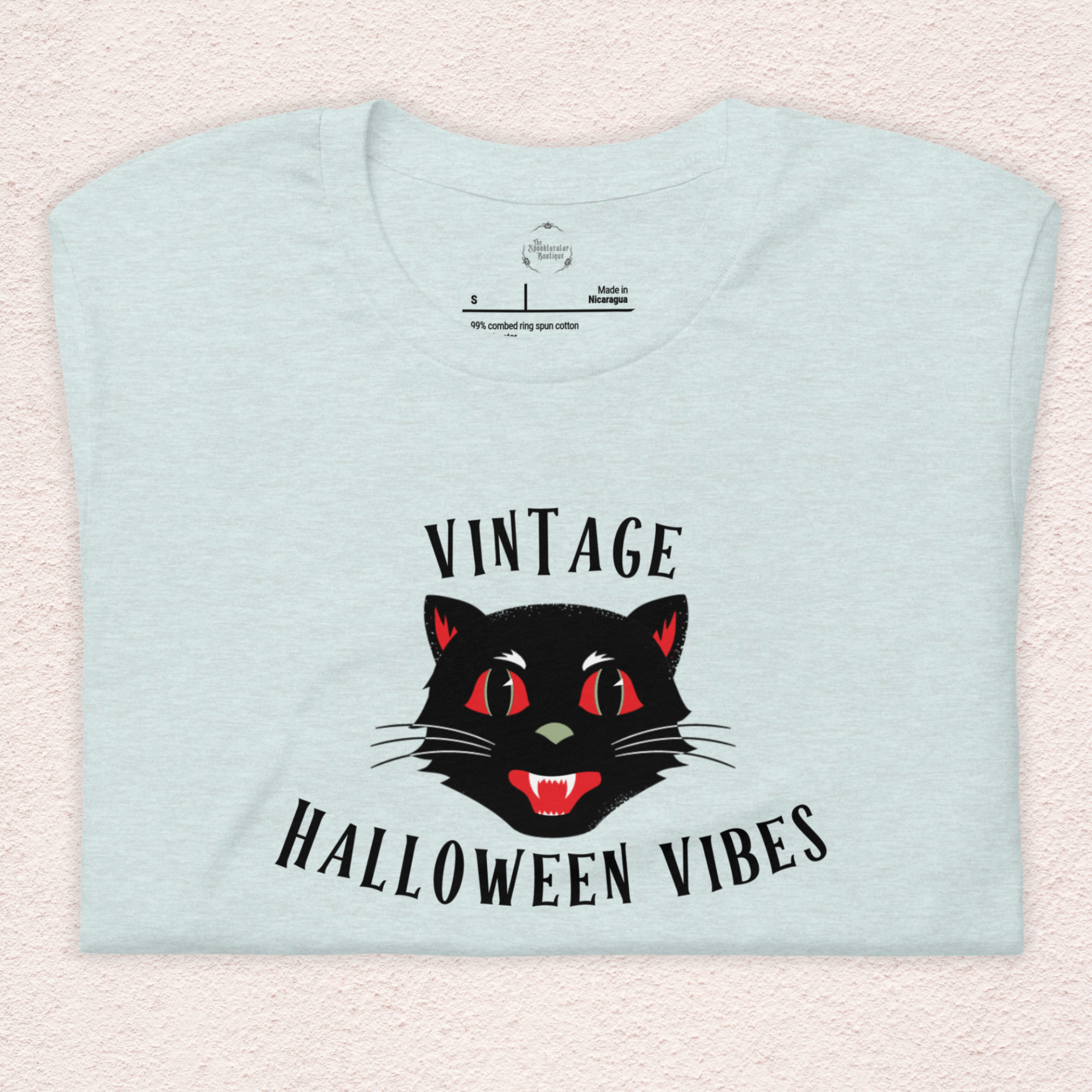 Vintage Halloween Vibes Tee | Unisex Retro Halloween Cat Graphic Shirt