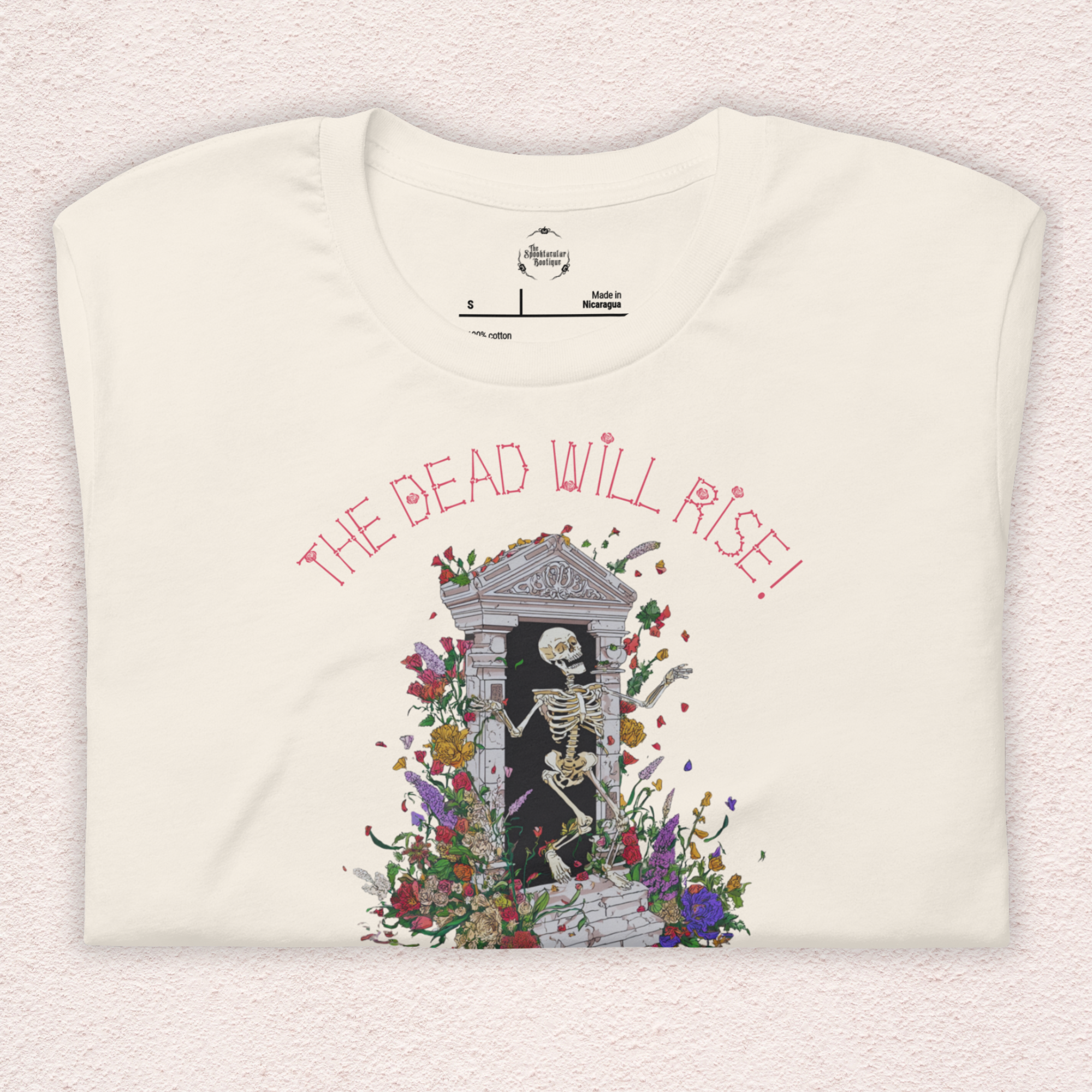 The Dead Will Rise Skeleton Easter Tee | 1 Thessalonians Bible Verse Shirt | Spooky Christian Resurrection Shirt | Bella+Canvas Unisex Graphic Tee
