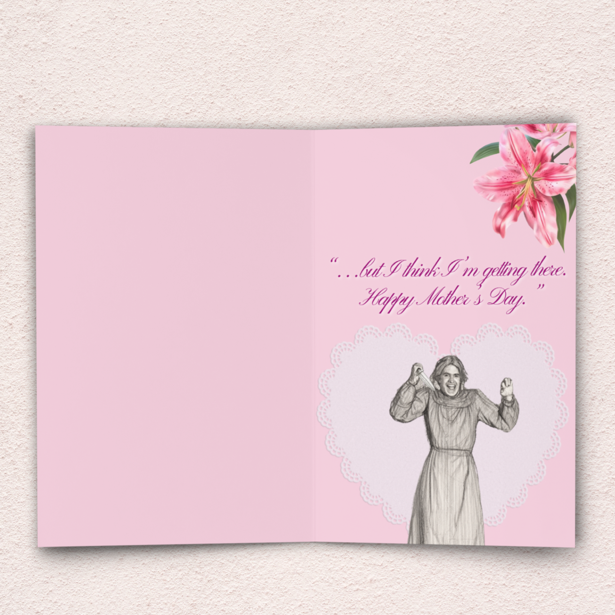 Funny Horror Mother’s Day Card | Psycho Inspired Norman Bates Mom Card | Dark Humor Mother Card | Spooky Mother’s Day Gift