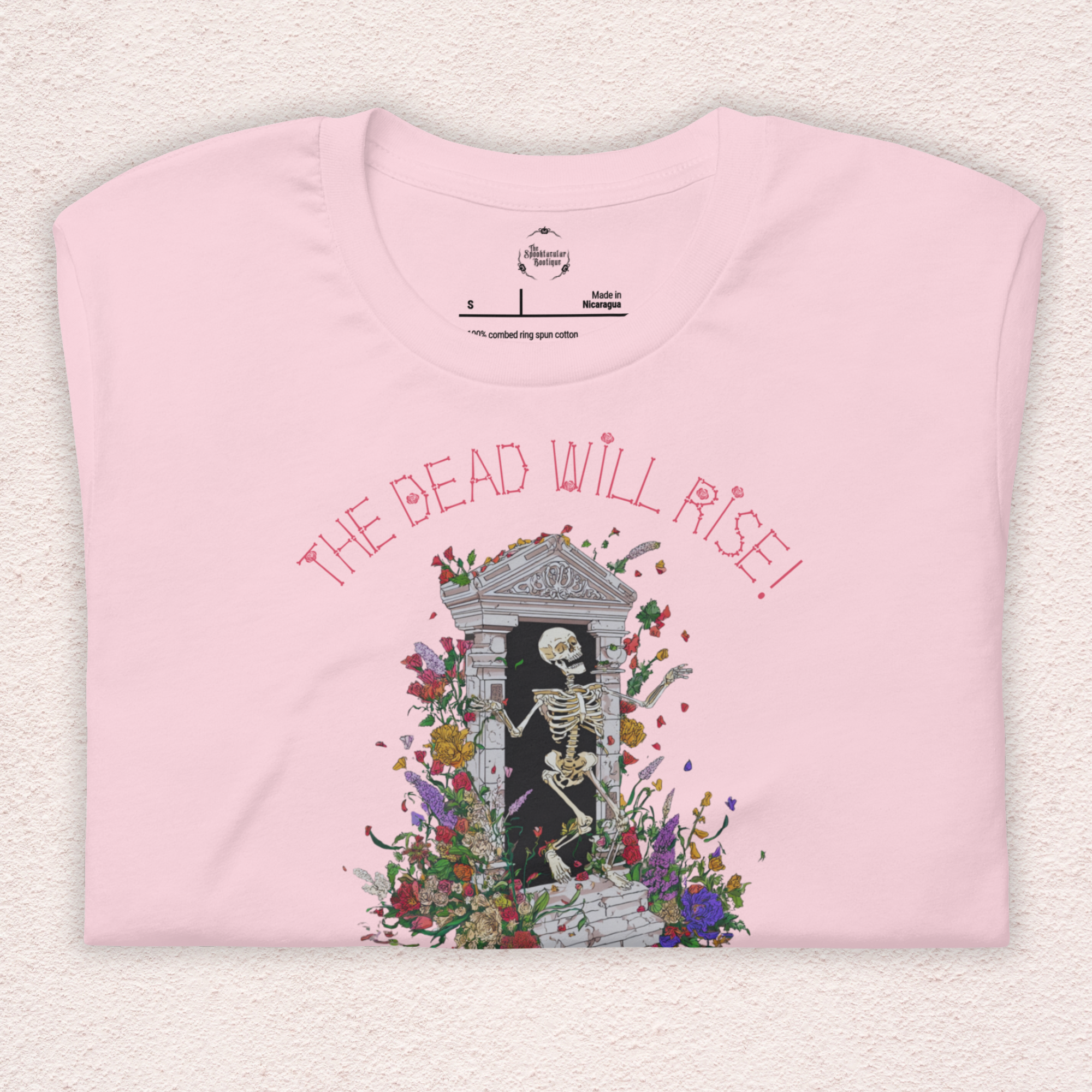The Dead Will Rise Skeleton Easter Tee | 1 Thessalonians Bible Verse Shirt | Spooky Christian Resurrection Shirt | Bella+Canvas Unisex Graphic Tee