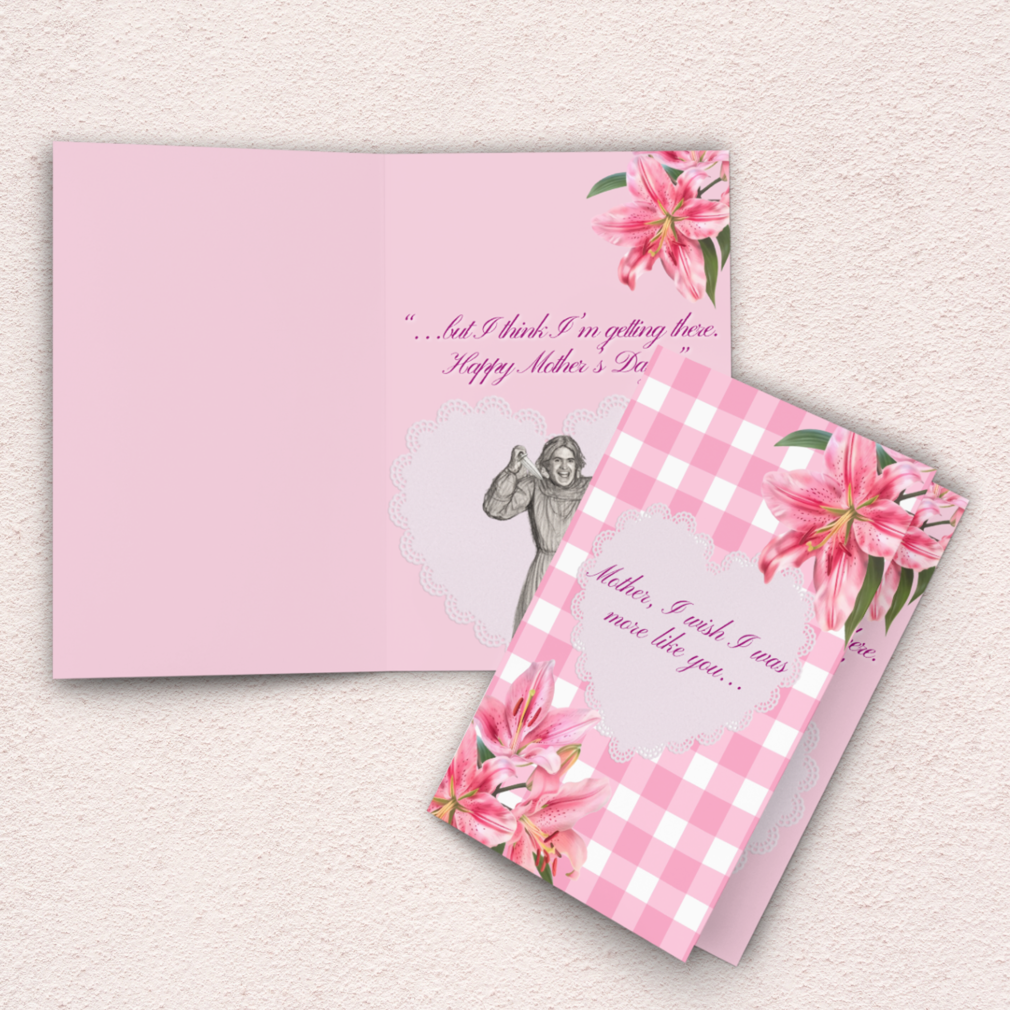 Funny Horror Mother’s Day Card | Psycho Inspired Norman Bates Mom Card | Dark Humor Mother Card | Spooky Mother’s Day Gift