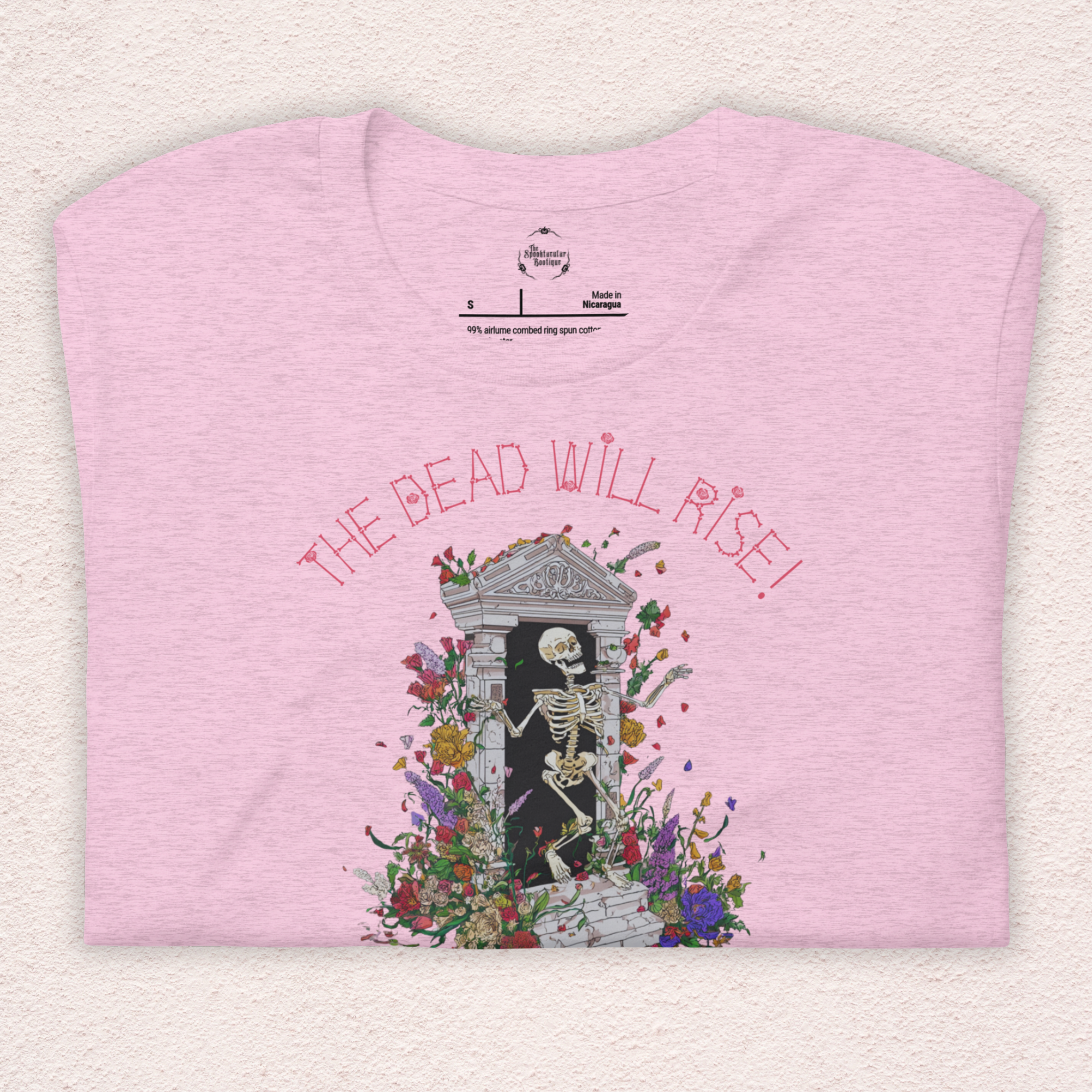 The Dead Will Rise Skeleton Easter Tee | 1 Thessalonians Bible Verse Shirt | Spooky Christian Resurrection Shirt | Bella+Canvas Unisex Graphic Tee