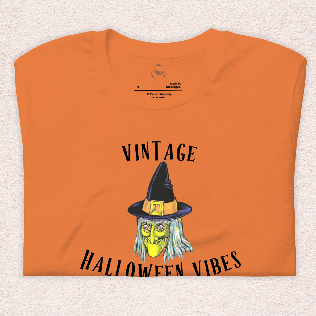 Vintage Halloween Vibes Graphic Shirt | Bella Canvas Unisex Tee