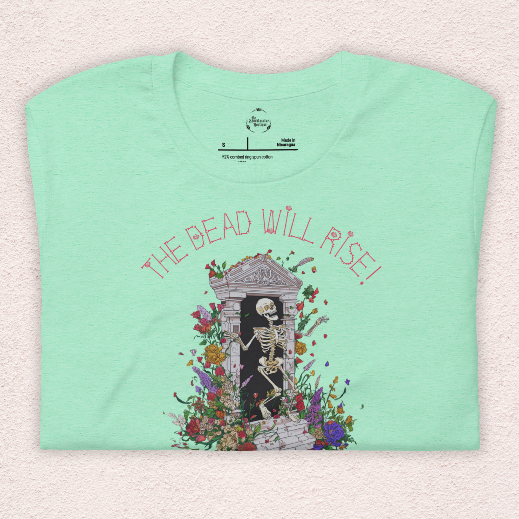 The Dead Will Rise Skeleton Easter Tee | 1 Thessalonians Bible Verse Shirt | Spooky Christian Resurrection Shirt | Bella+Canvas Unisex Graphic Tee