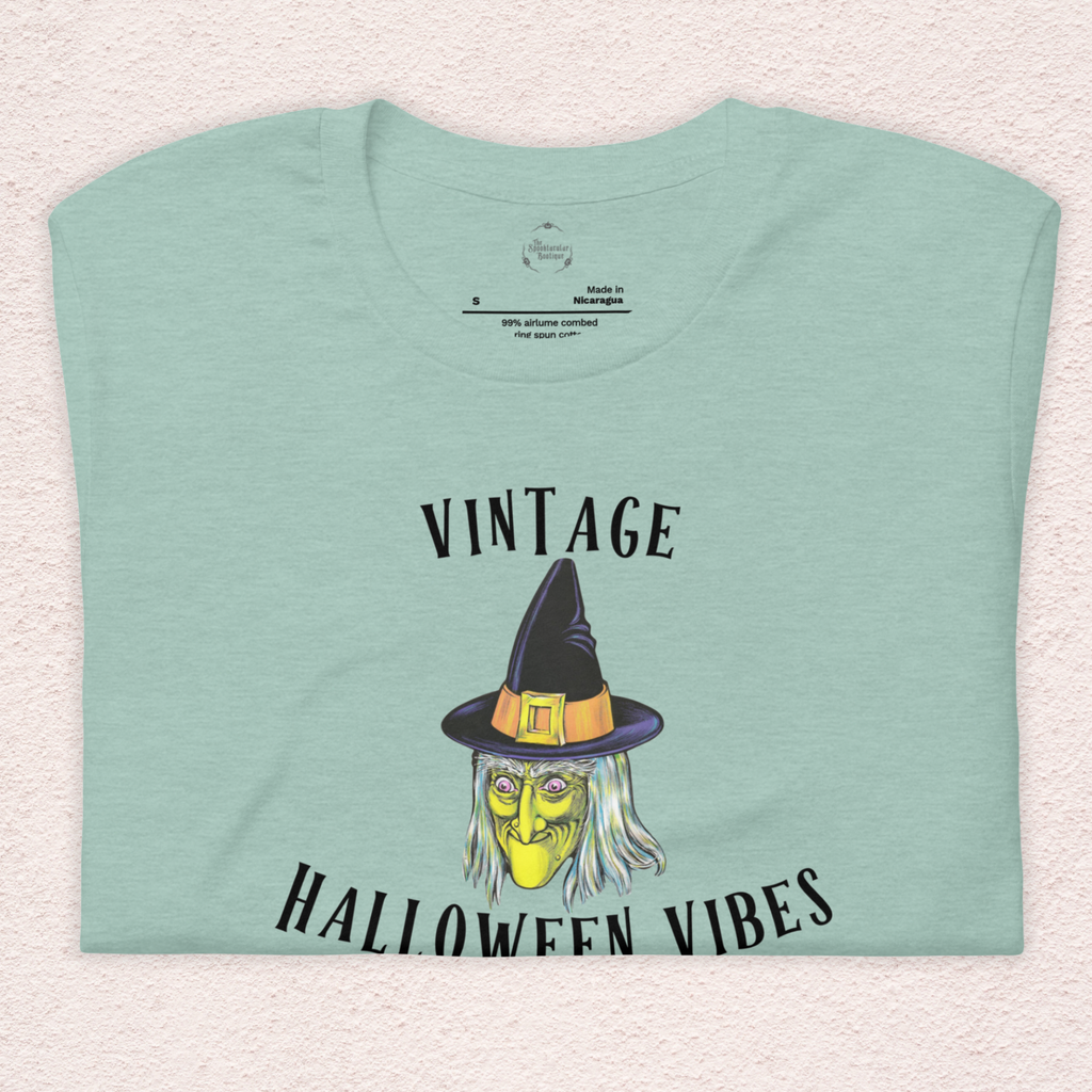 Vintage Halloween Vibes Graphic Shirt | Bella Canvas Unisex Tee