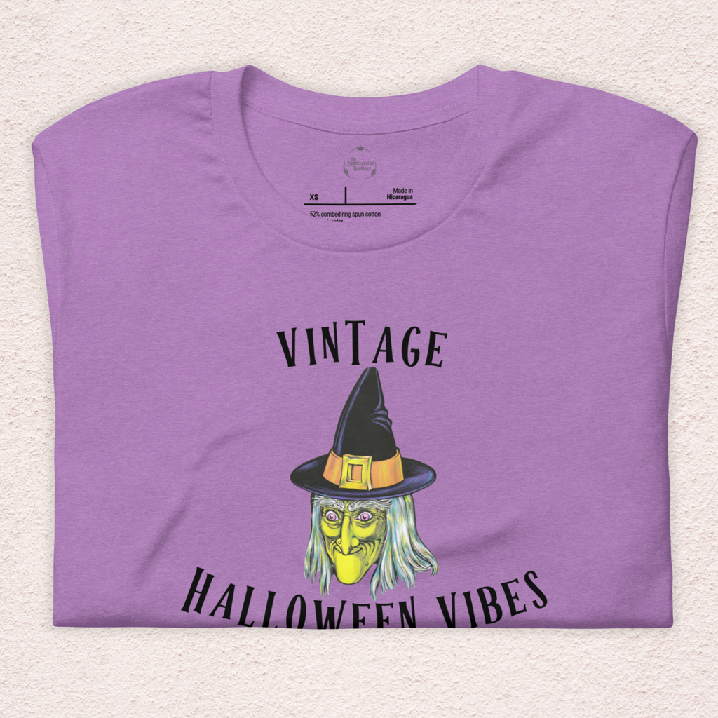 Vintage Halloween Vibes Graphic Shirt | Bella Canvas Unisex Tee