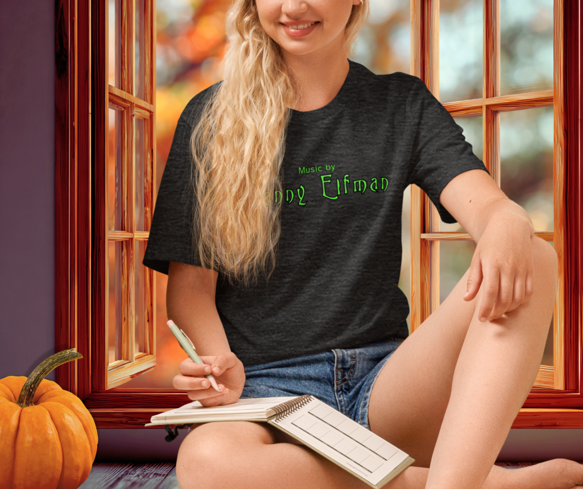 Music by Danny Elfman Tee | Unisex Gothic Film Score Graphic Shirt