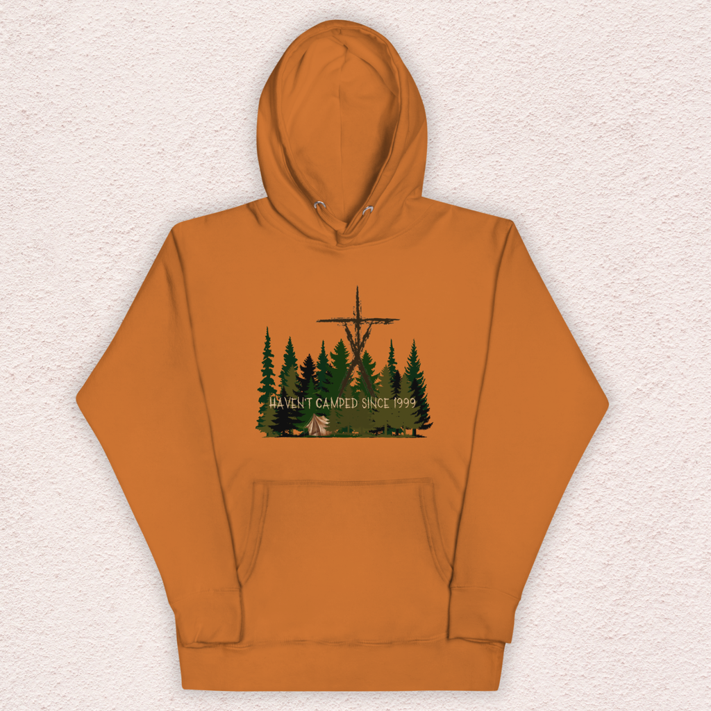 Haven’t Camped Since 1999 Hoodie | Unisex Funny Horror Camp Pullover