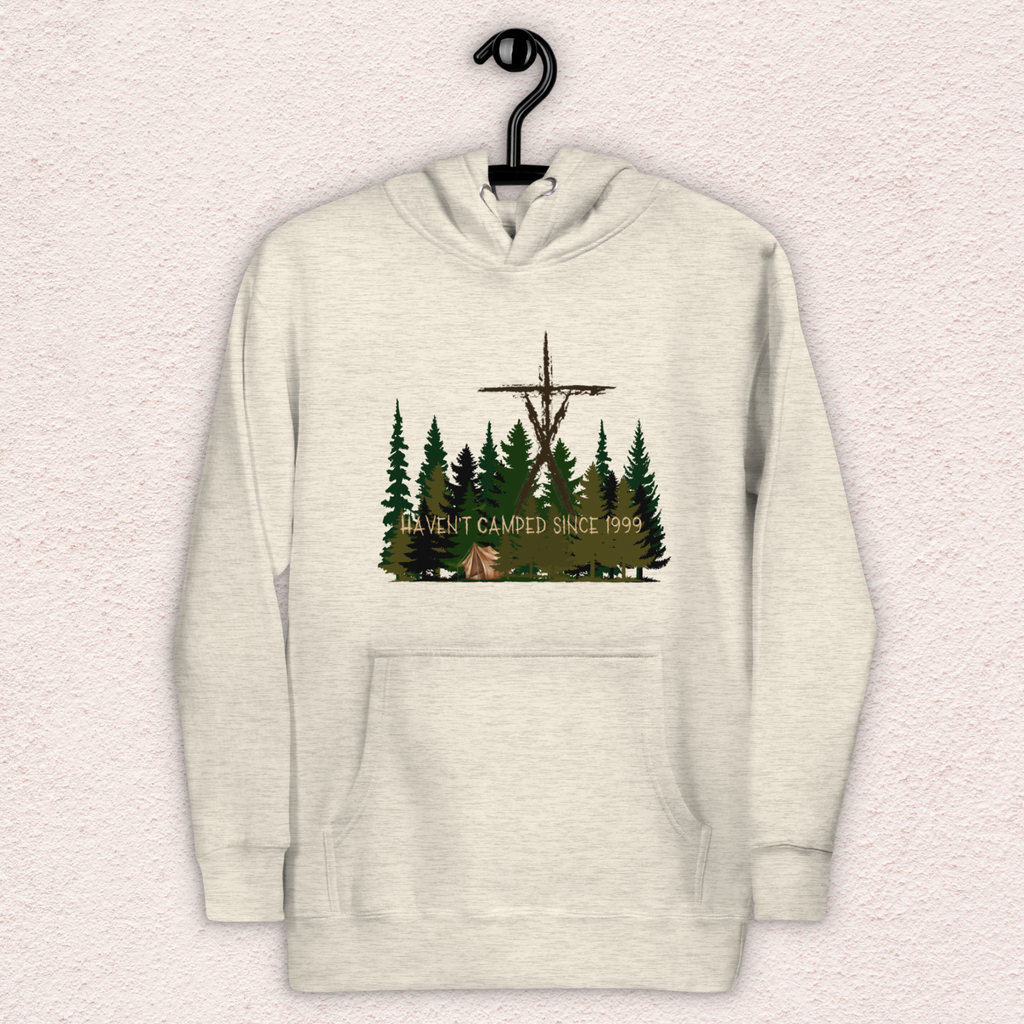 Haven’t Camped Since 1999 Hoodie | Unisex Funny Horror Camp Pullover