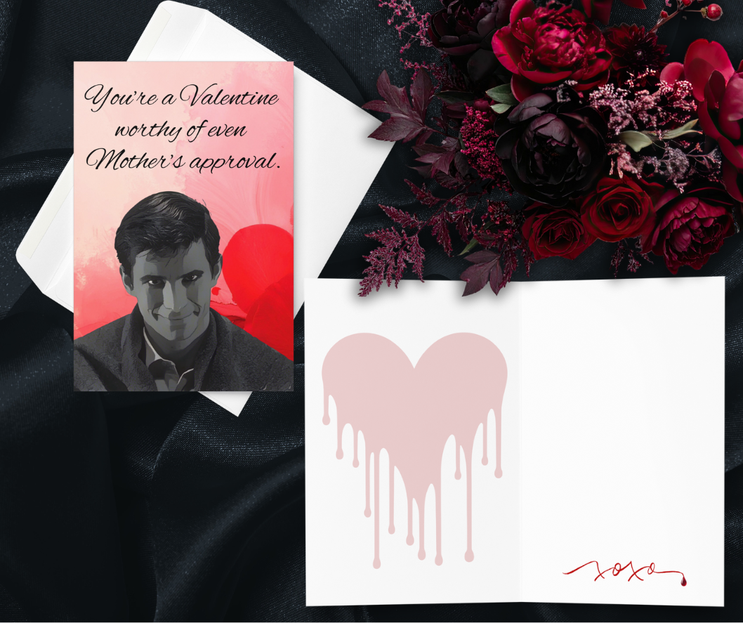“Mother’s Approval” Horror Valentine Card – Psycho Motel Love Card