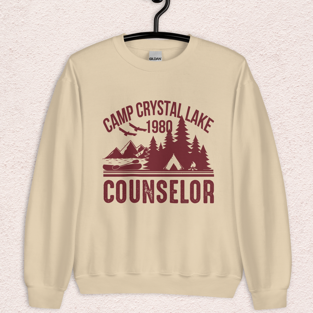 Camp Slasher Counselor Sweatshirt | Gildan Unisex Horror Crewneck