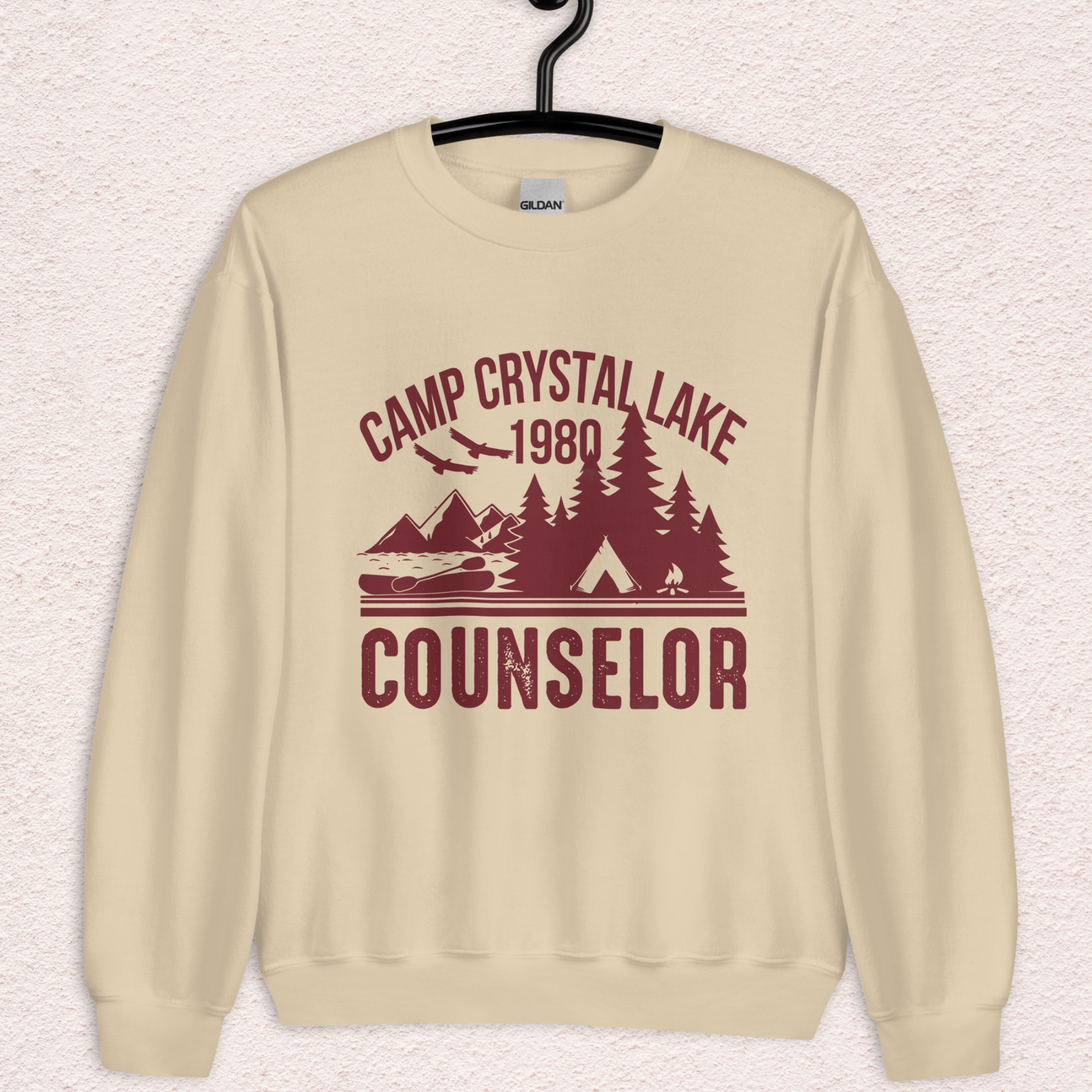 Camp Slasher Counselor Sweatshirt | Gildan Unisex Horror Crewneck