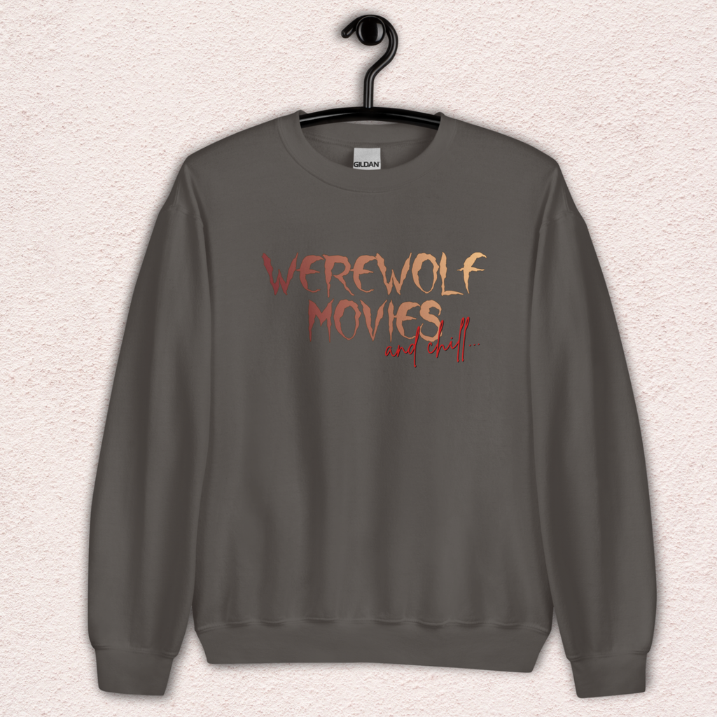 Werewolf Movies & Chill Crewneck Sweatshirt | Gothic Moonlight Loungewear