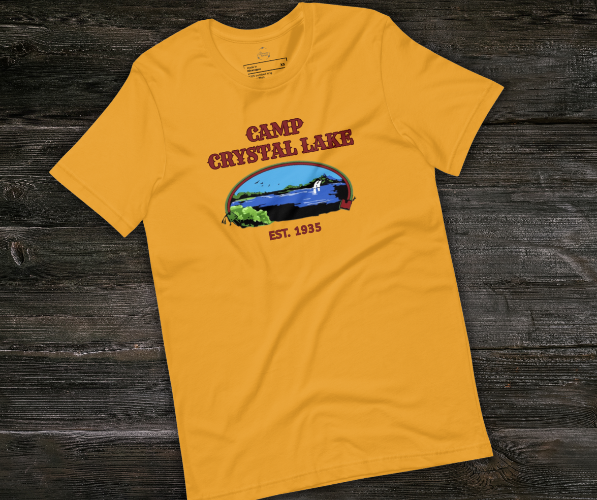 Camp Crystal Lake Tee | Unisex Vintage Horror Camp Graphic Shirt