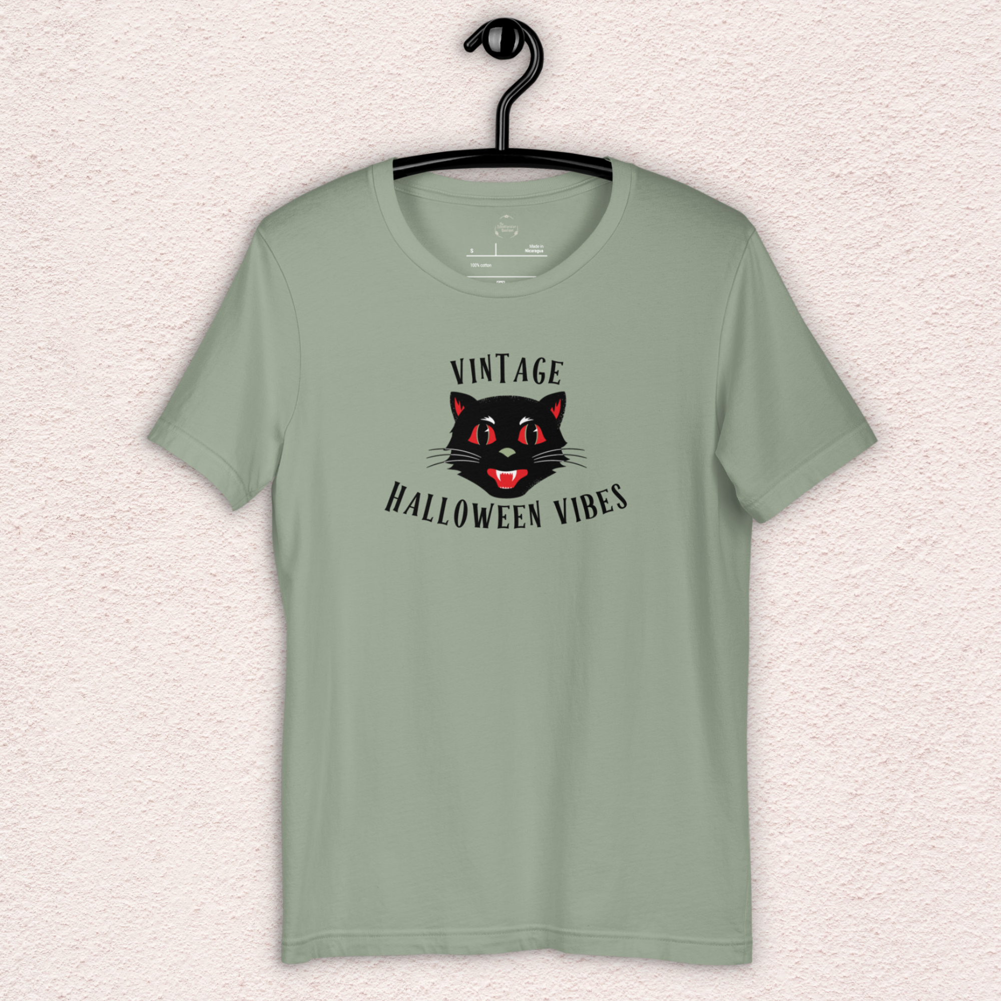 Vintage Halloween Vibes Tee | Unisex Retro Halloween Cat Graphic Shirt