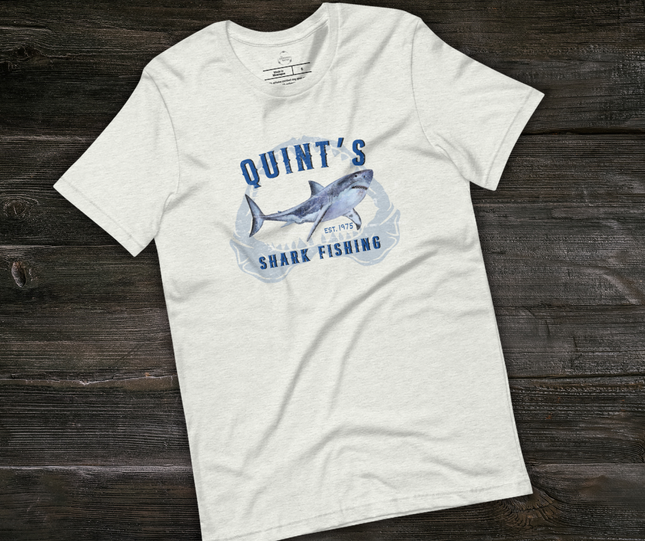 Quint’s Shark Fishing Tee | Unisex Retro Coastal Horror Graphic Shirt