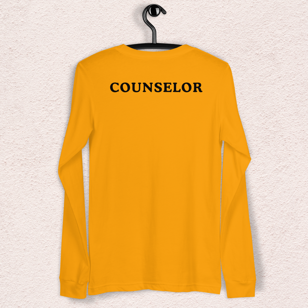 Camp Slasher Counselor Long Sleeve Tee | Bella+Canvas 3501 Unisex (Front + Back Print)